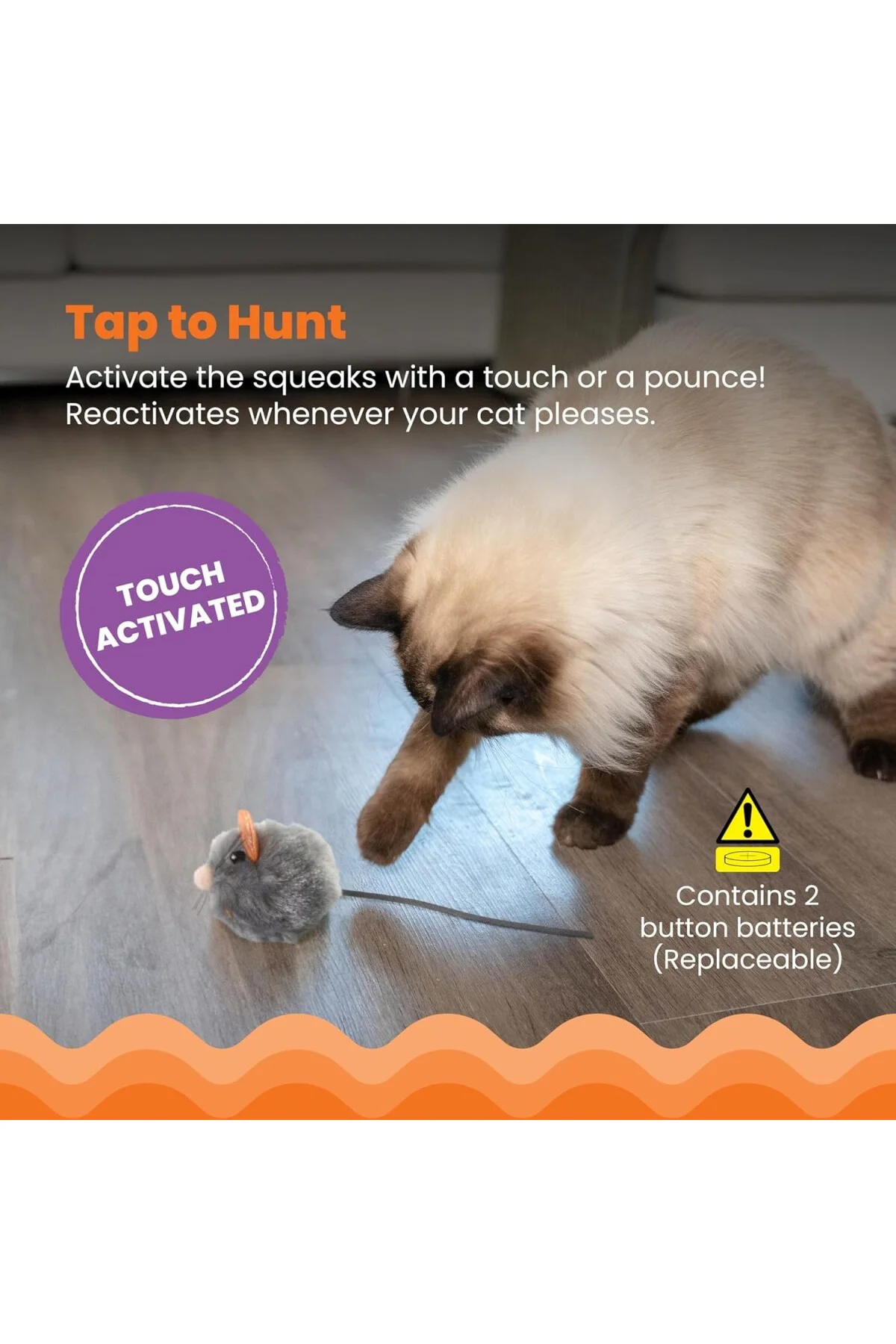 Petstages Squeak Squeak Mouse Peluş Kedi Nanesi Kedi Oyuncağı