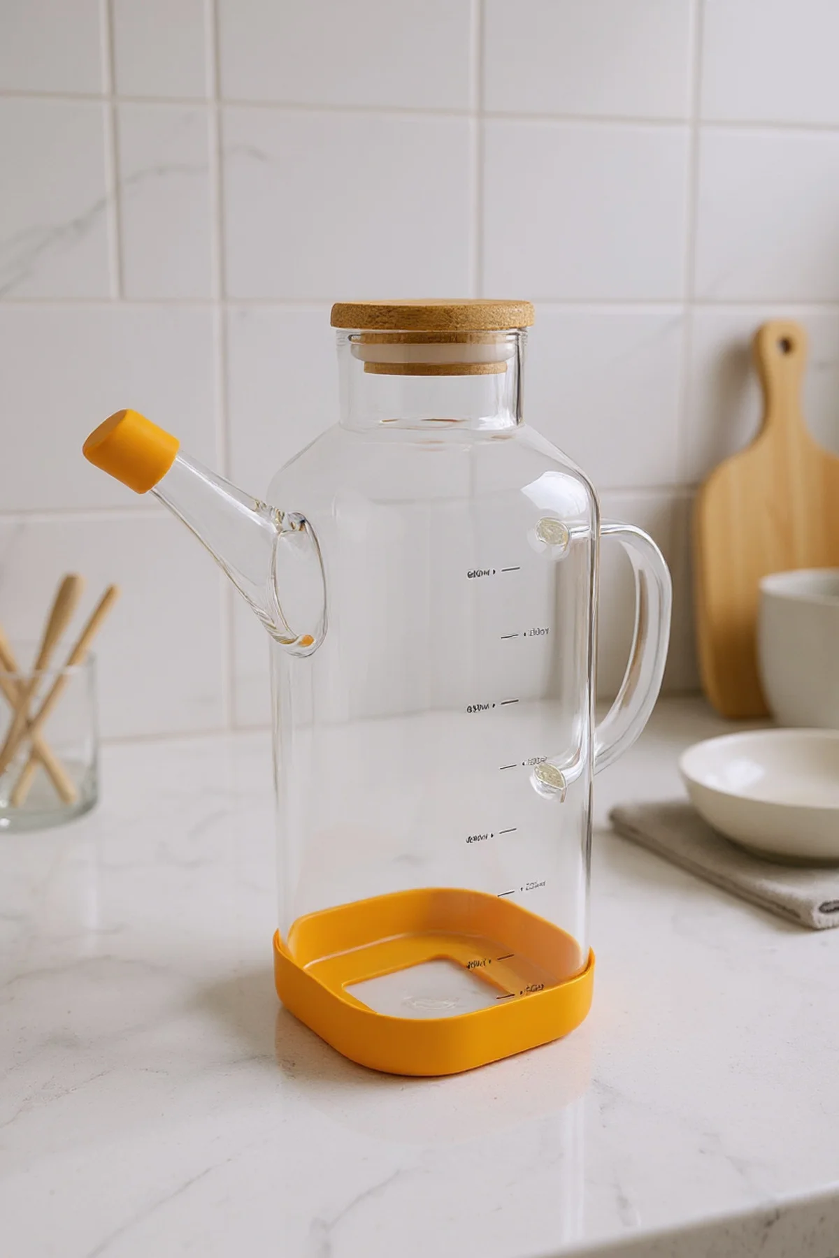 Petto Bambu Kapaklı Yağdanlık 800ml