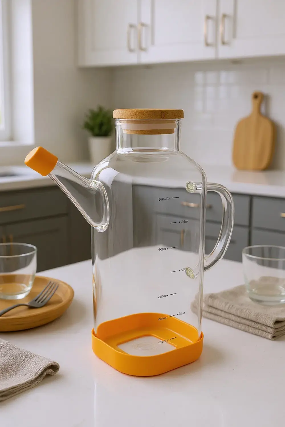 Petto Bambu Kapaklı Yağdanlık 800ml