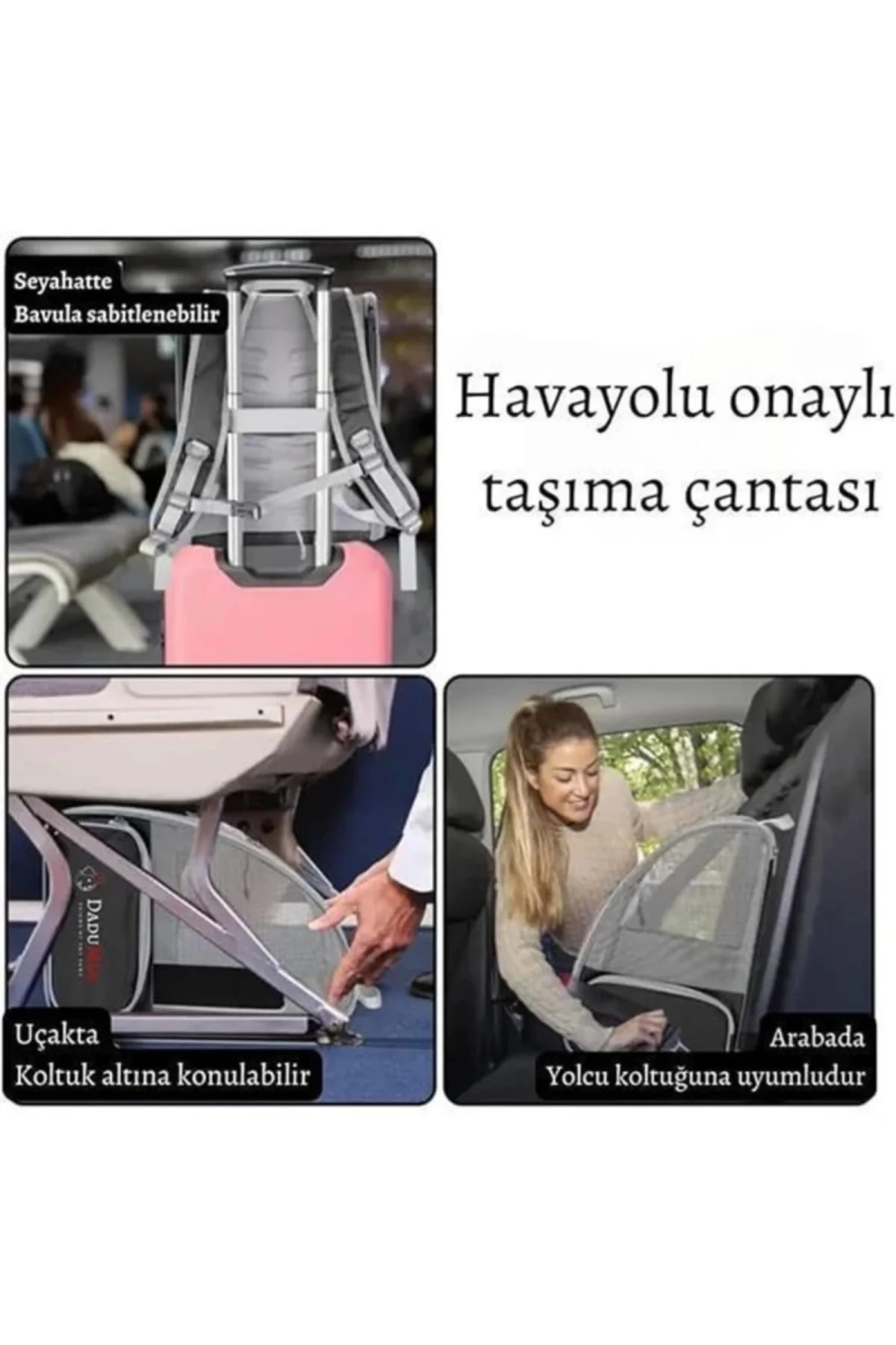 PettyBag Kedi/Köpek Seyahat Çantası (Pembe)