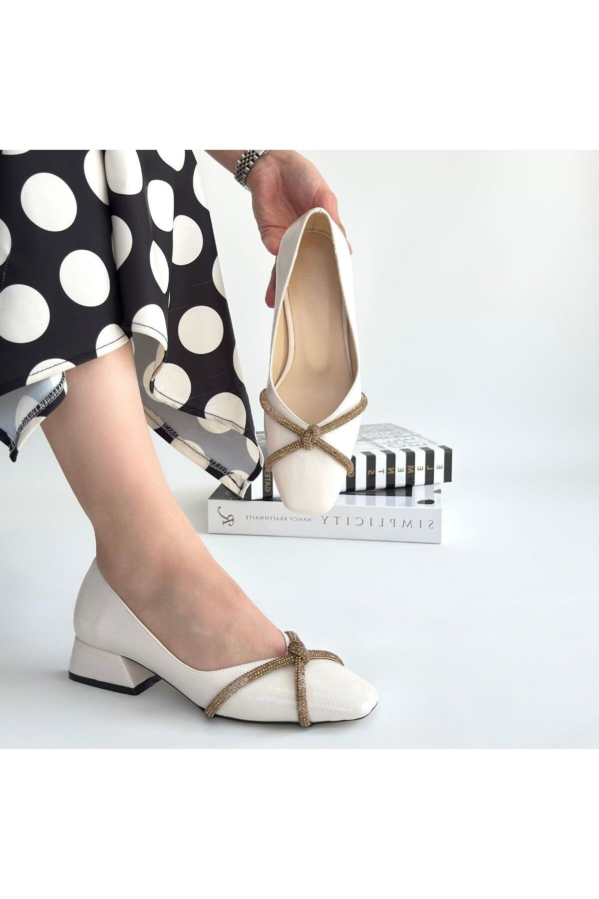 O K Giyim  Pety Ten Rugan Topuklu Ayakkabı