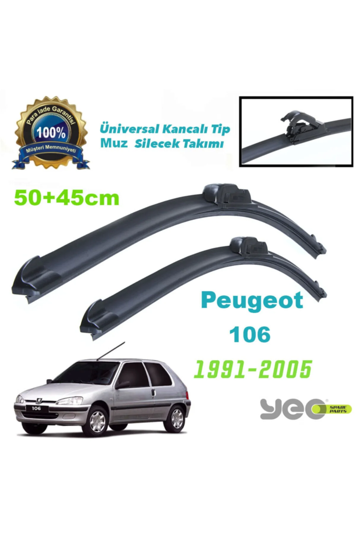 Peugeot 106 Aeroflex Muz Silecek Takımı