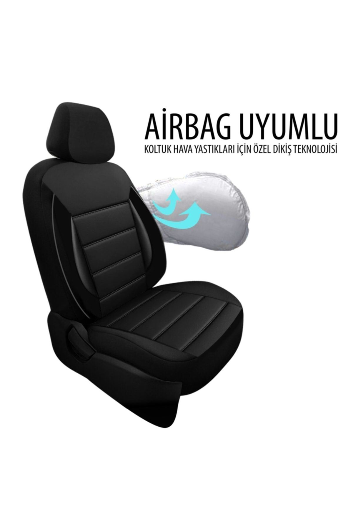 Peugeot 107 Uyumlu Koltuk Kılıfı Shadow Serisi - Siyah