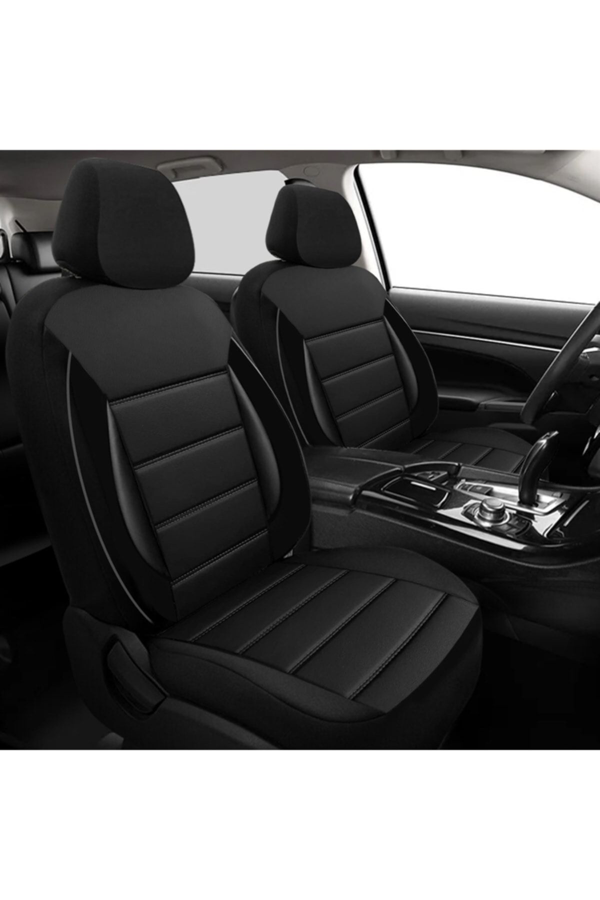 Peugeot 107 Uyumlu Koltuk Kılıfı Shadow Serisi - Siyah