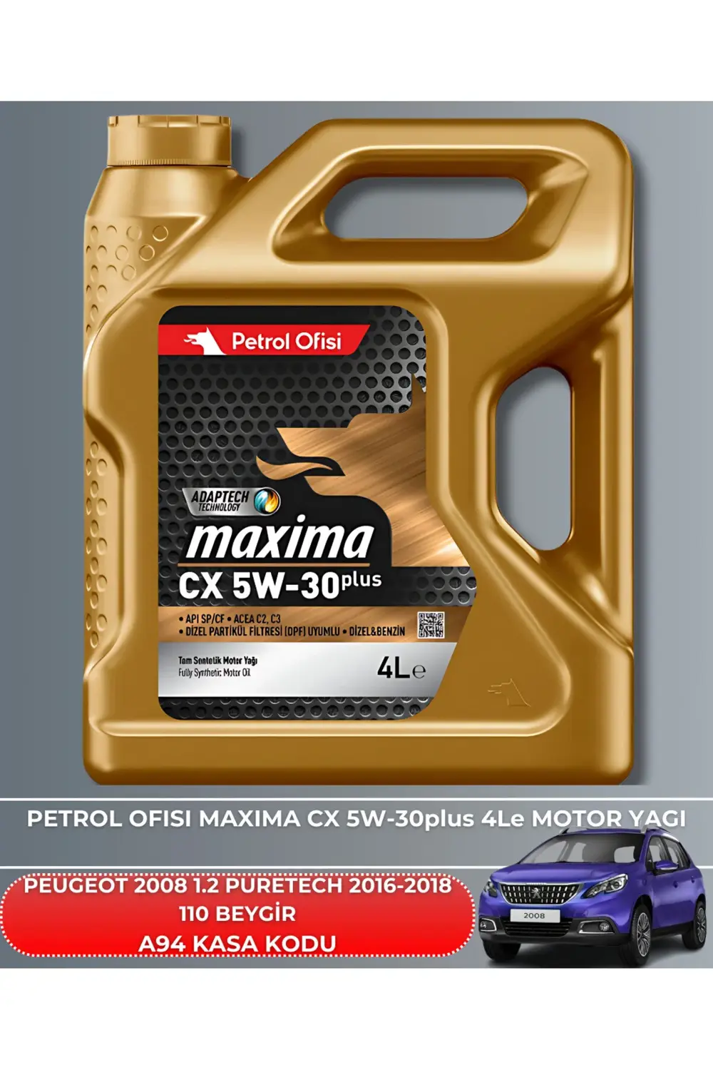 Peugeot 2008 1.2 Puretech 2016-2017-2018 110 Beygir Filtre - Yag