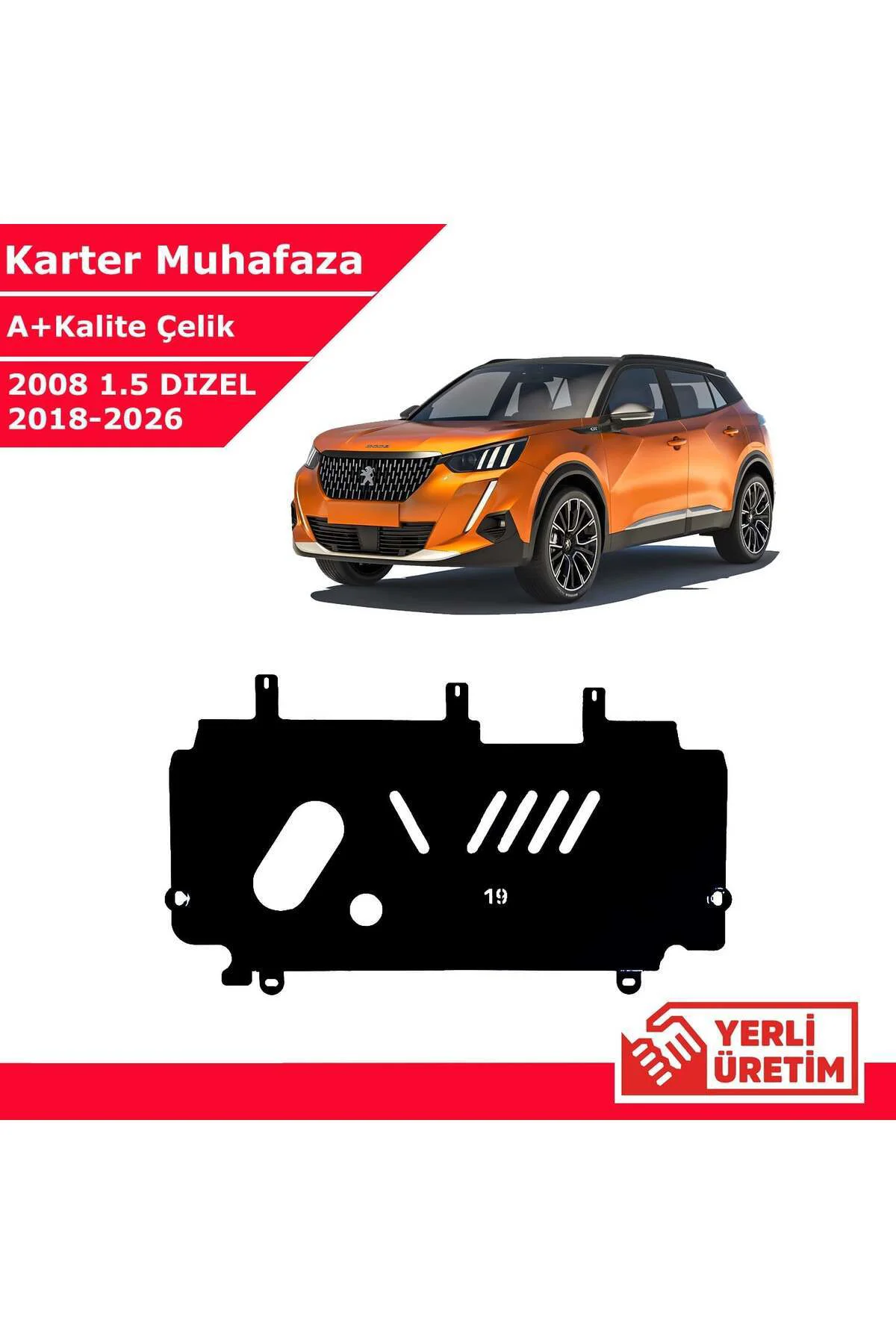 Peugeot 2008 1.5 Dizel 2018-20266 Çelik Karter Muhafaza Çelik Kor
