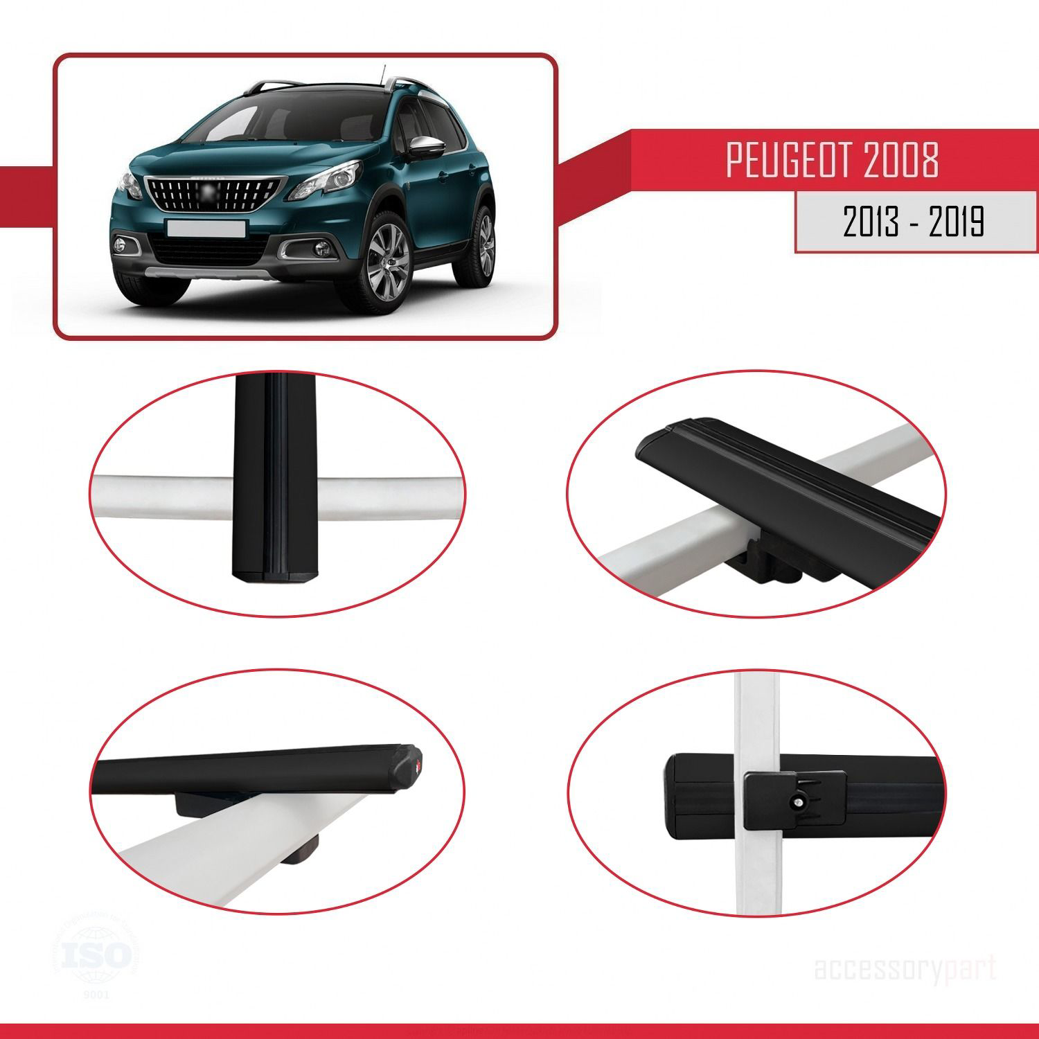 Peugeot 2008 2013-2019 Arası ile uyumlu Basic Model Ara Atkı Tava