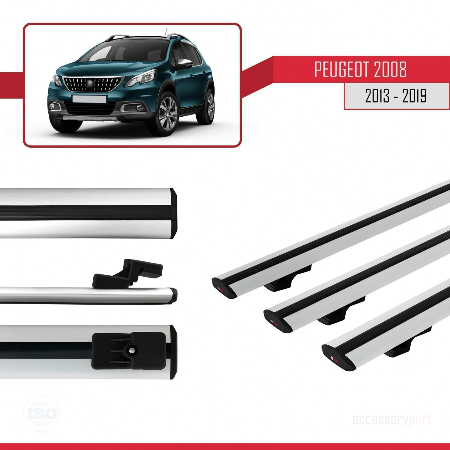 Peugeot 2008 2013-2019 Arası ile uyumlu Basic Model Ara Atkı Tava