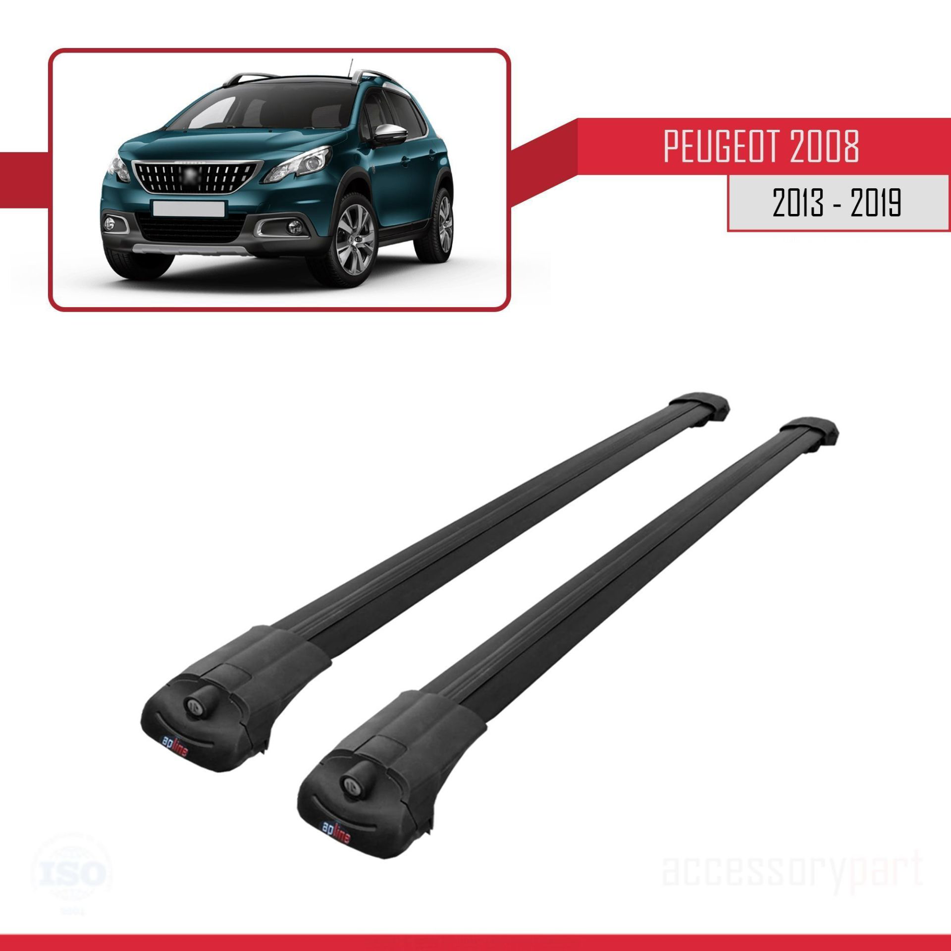 Peugeot 2008 2013-2019 Arası ile uyumlu ACE-1 Ara Atkı Tavan Barı