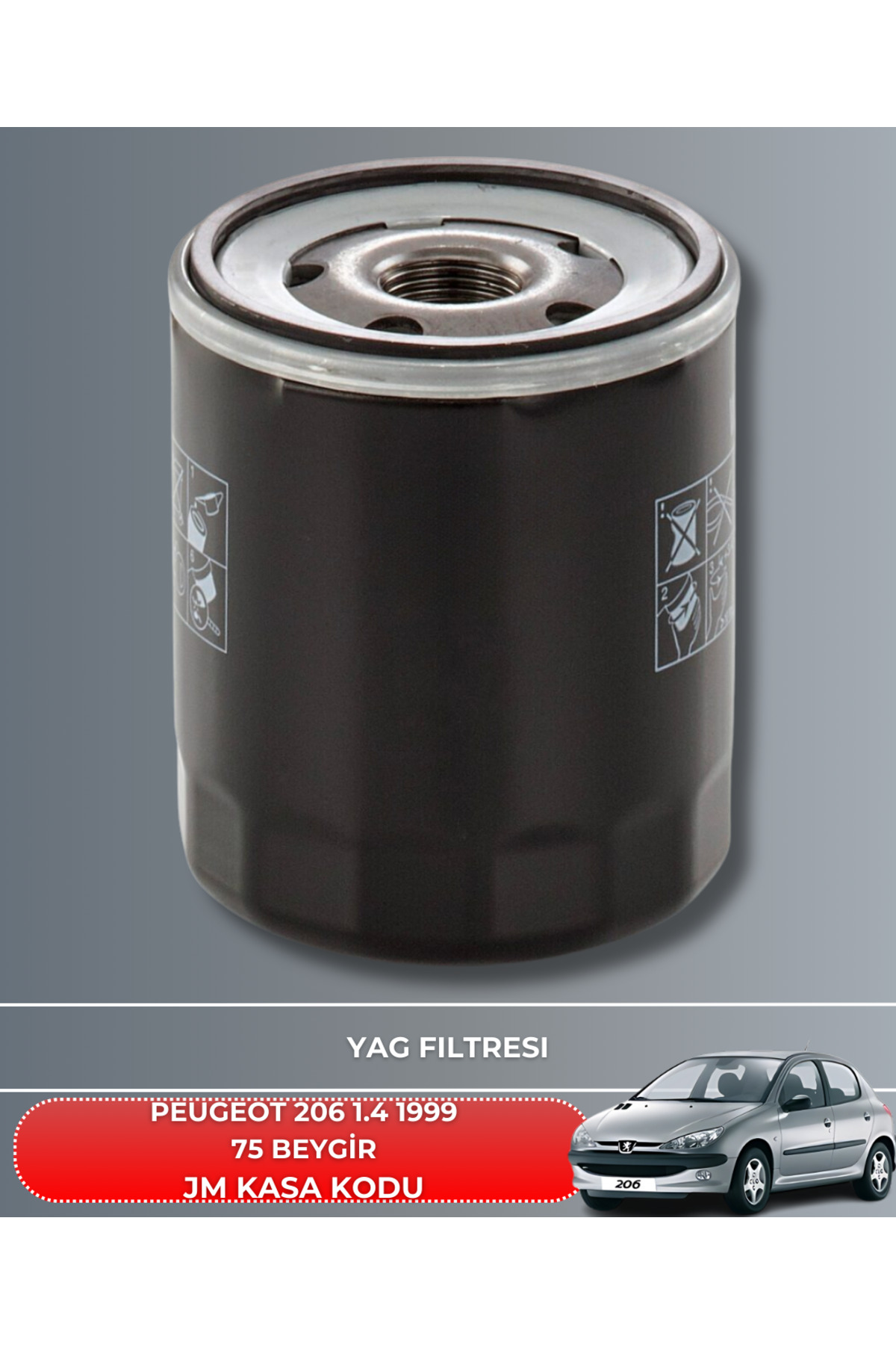 PEUGEOT 206 1.4 1999 75 BEYGİR FİLTRE - YAG BAKIM SETİ