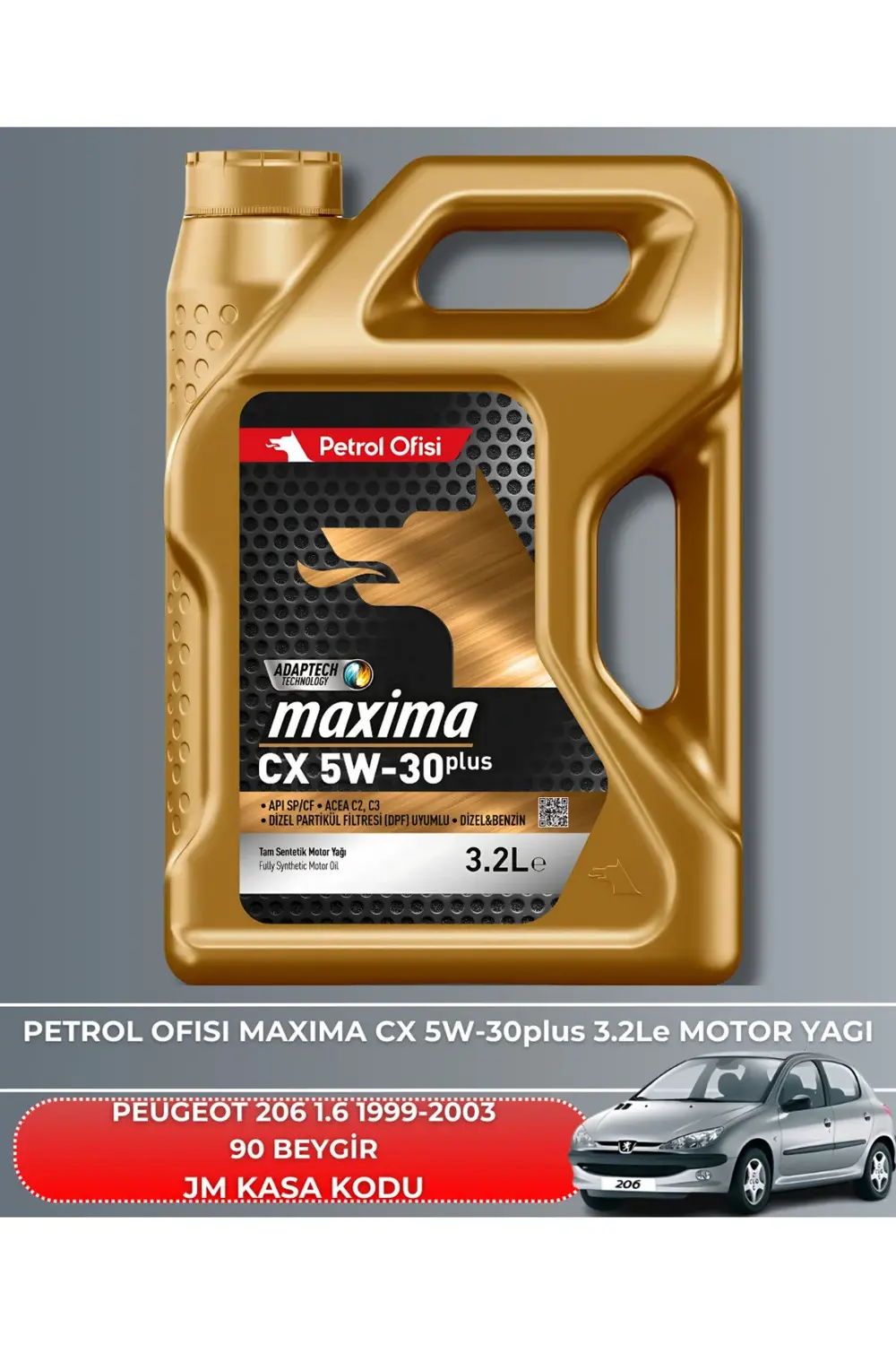 PEUGEOT 206 1.6 1999-2000-2001-2002-2003 90 BEYGİR FİLTRE - YAG B