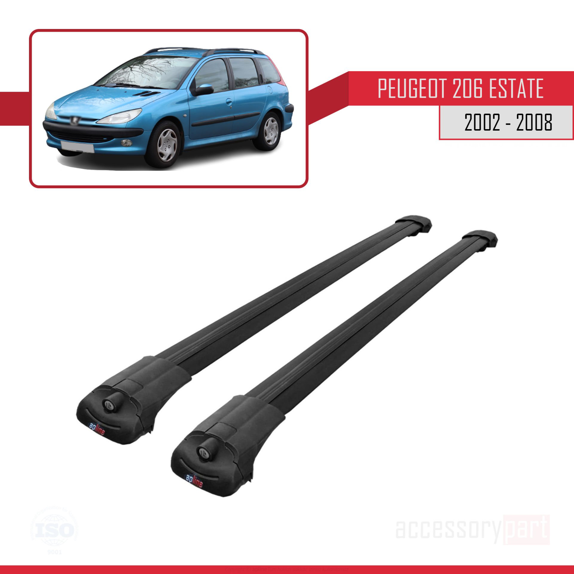 Peugeot 206 Estate 2002-2008 Arası ile uyumlu ACE-1 Ara Atkı Tava Peugeot 206 Estate 2002-2008 Arası ile uyumlu ACE-1 Ara Atkı Tava