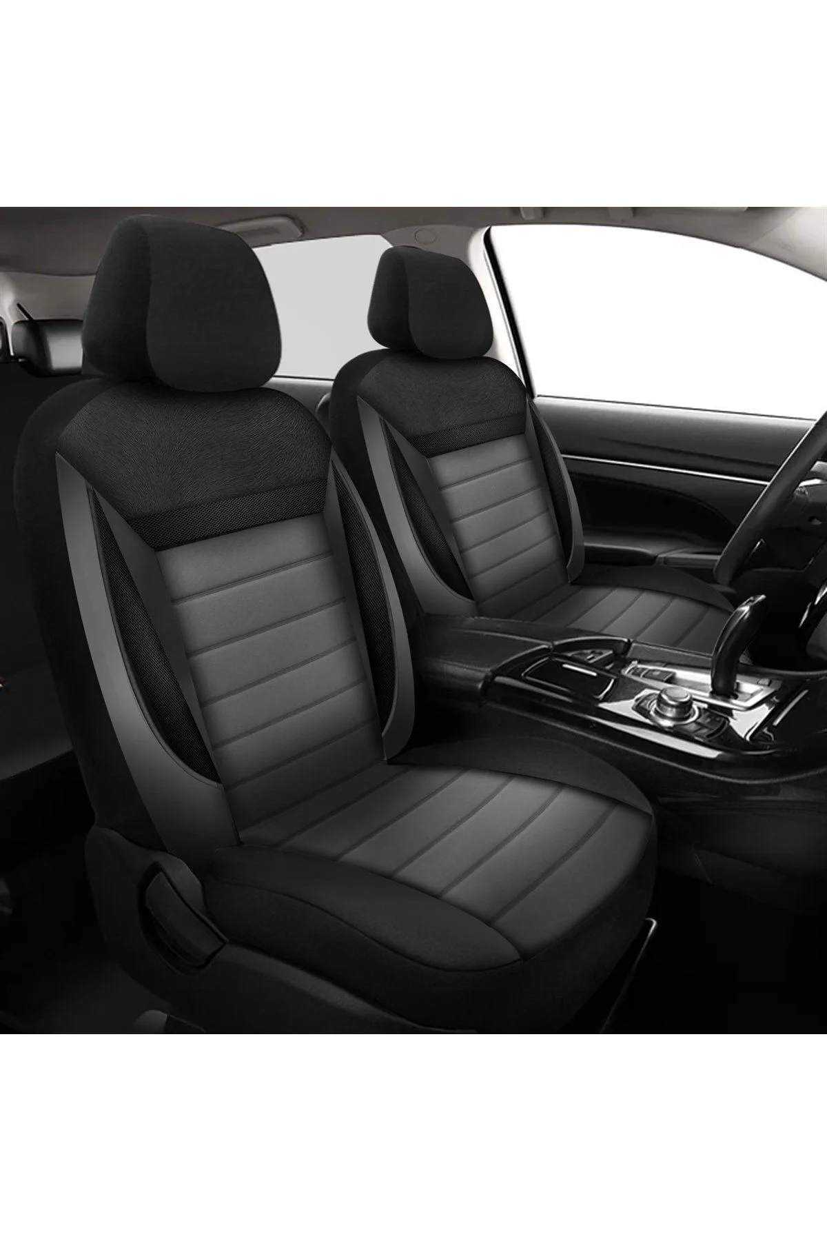 Peugeot 206 Uyumlu Koltuk Kılıfı Enigma Serisi - Gri