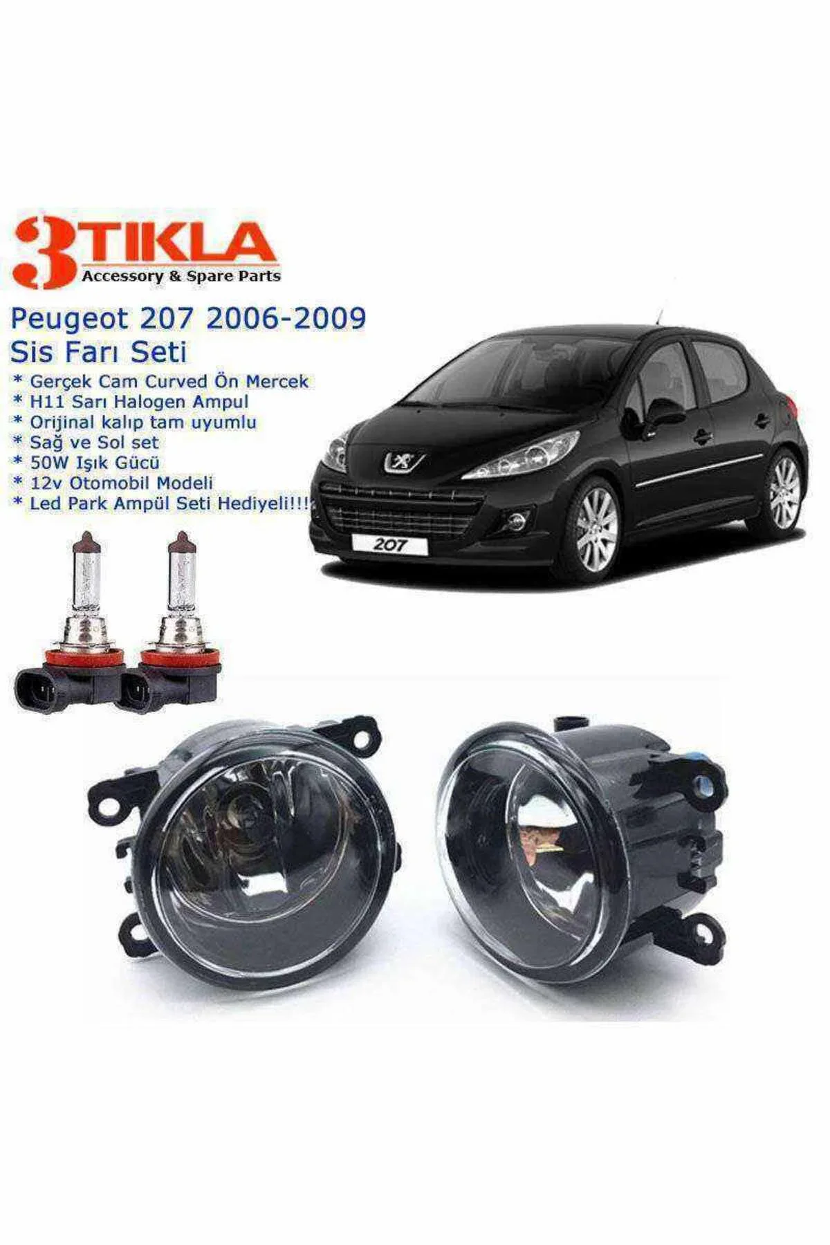 Peugeot 207 2007 Sis Farı Set Oem: 8200074008 Peugeot 207 2007 Sis Farı Set Oem: 8200074008