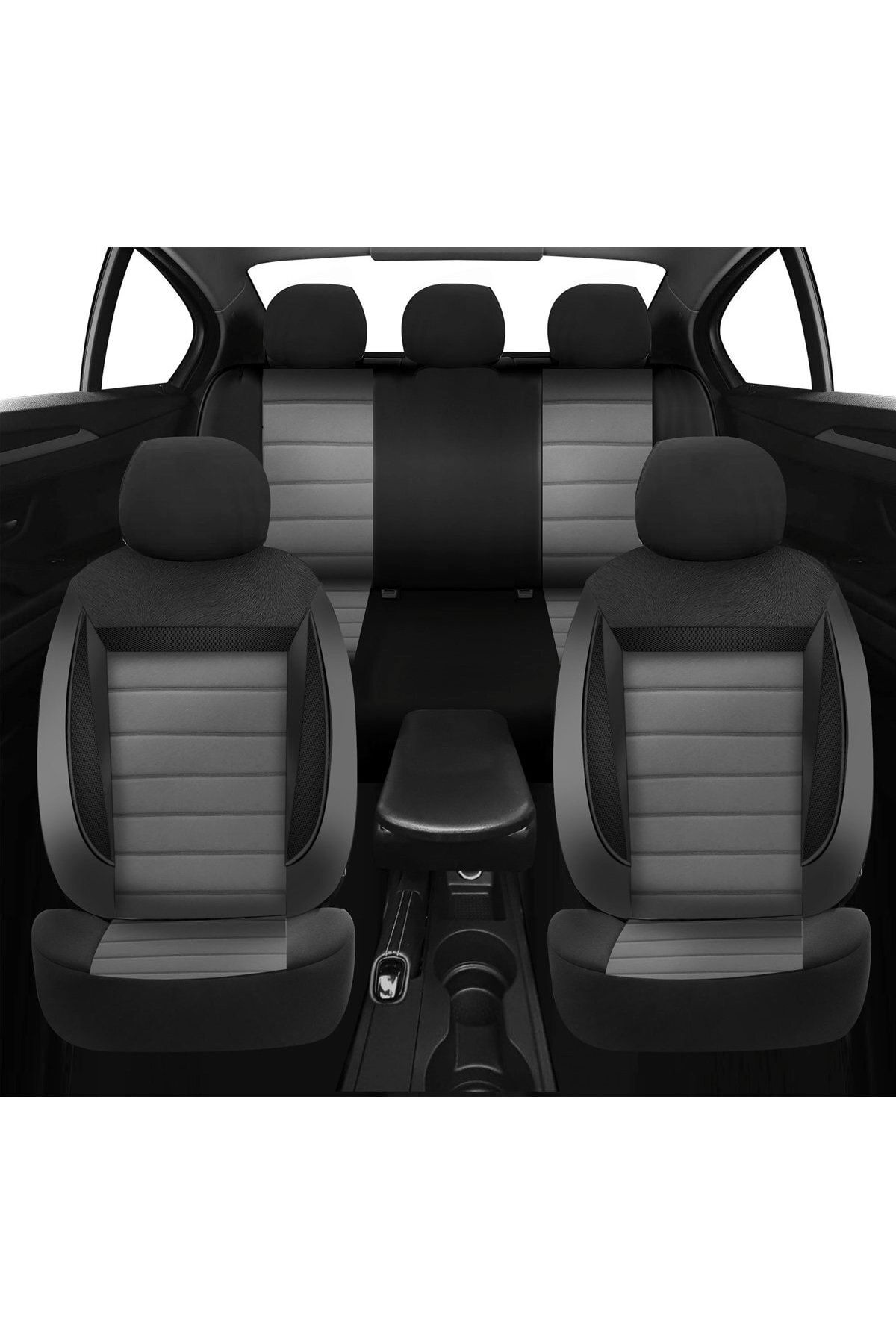 Peugeot 207 Uyumlu Koltuk Kılıfı Enigma Serisi - Gri