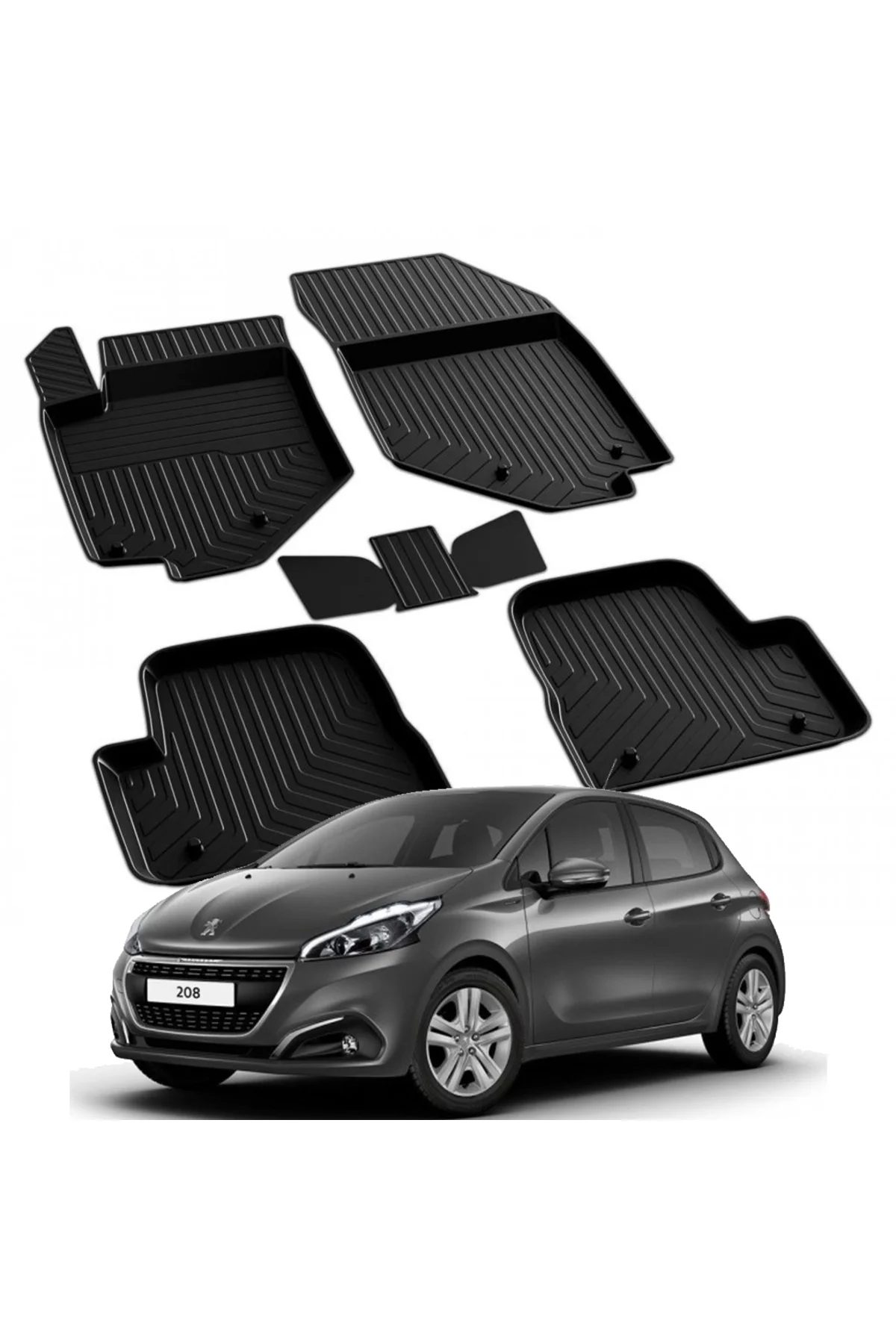 PEUGEOT 208-2 2019-2024 Model Yılları İçin Uyumlu Yeo 4D Havuzlu Paspas Takımı Fiyatı, Yorumları ve Özellikleri