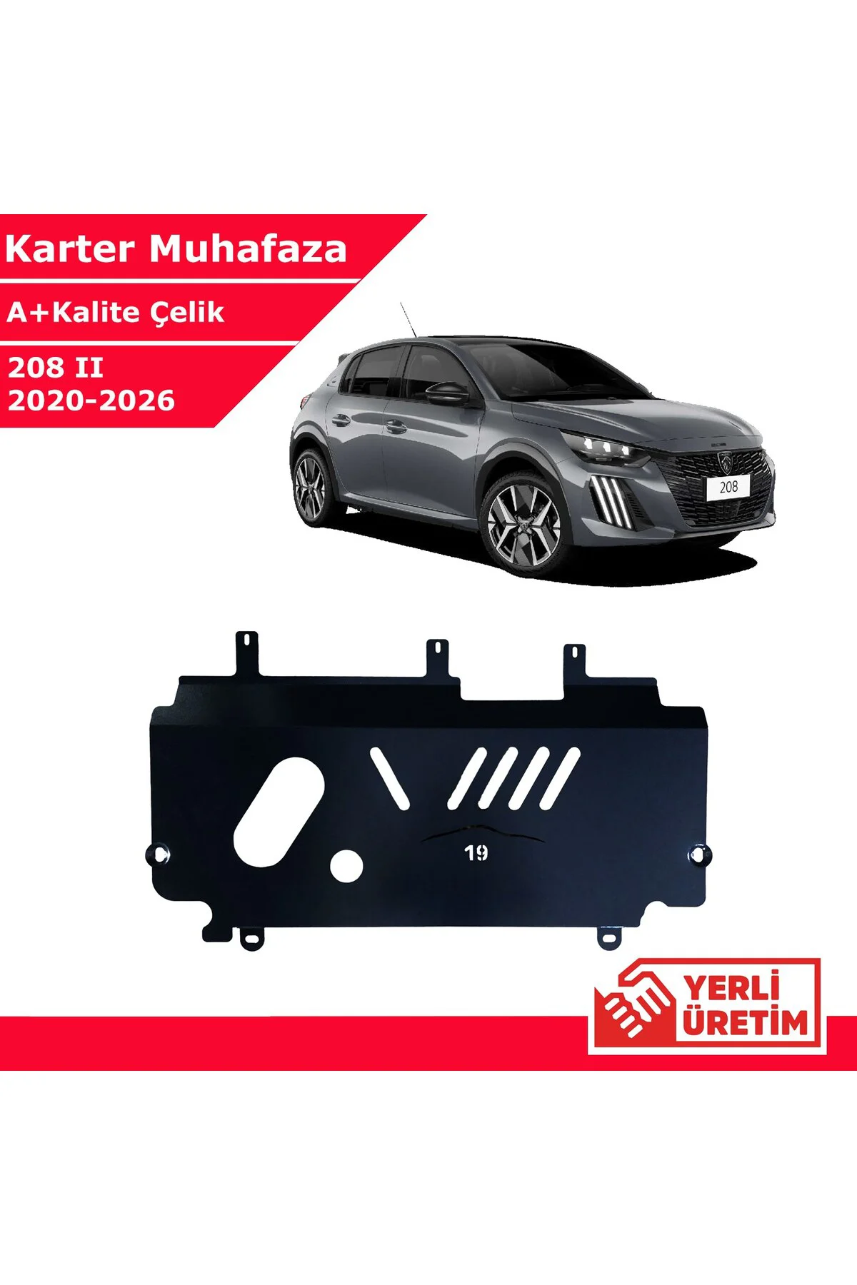 Peugeot 208 II 2021-2026 Çelik Karter Muhafaza Çelik Koruma Sacı 