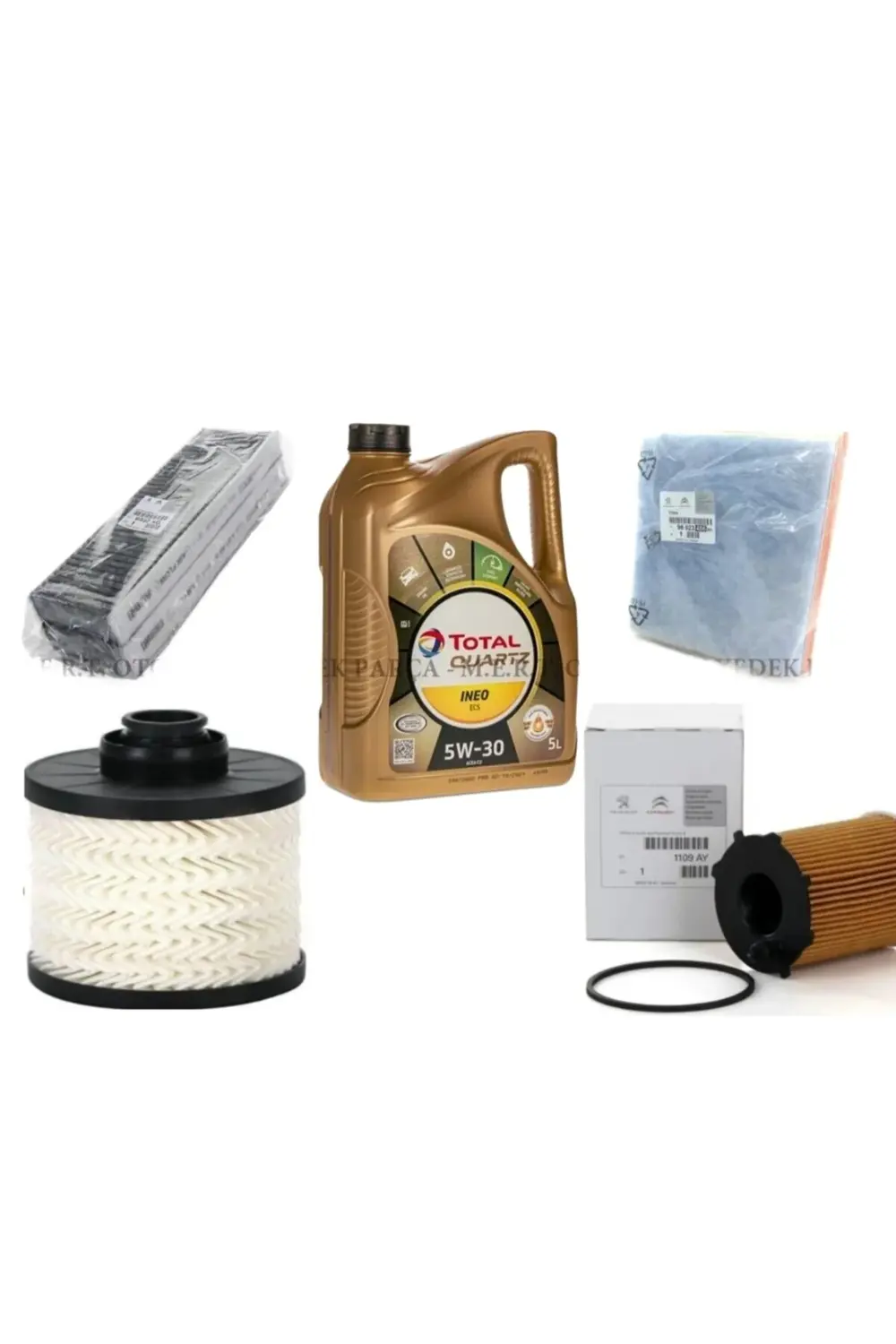 Peugeot 3008 1.6 BlueHdi Euro 6 Filtre Bakım Seti+Motor Yağı Ecs