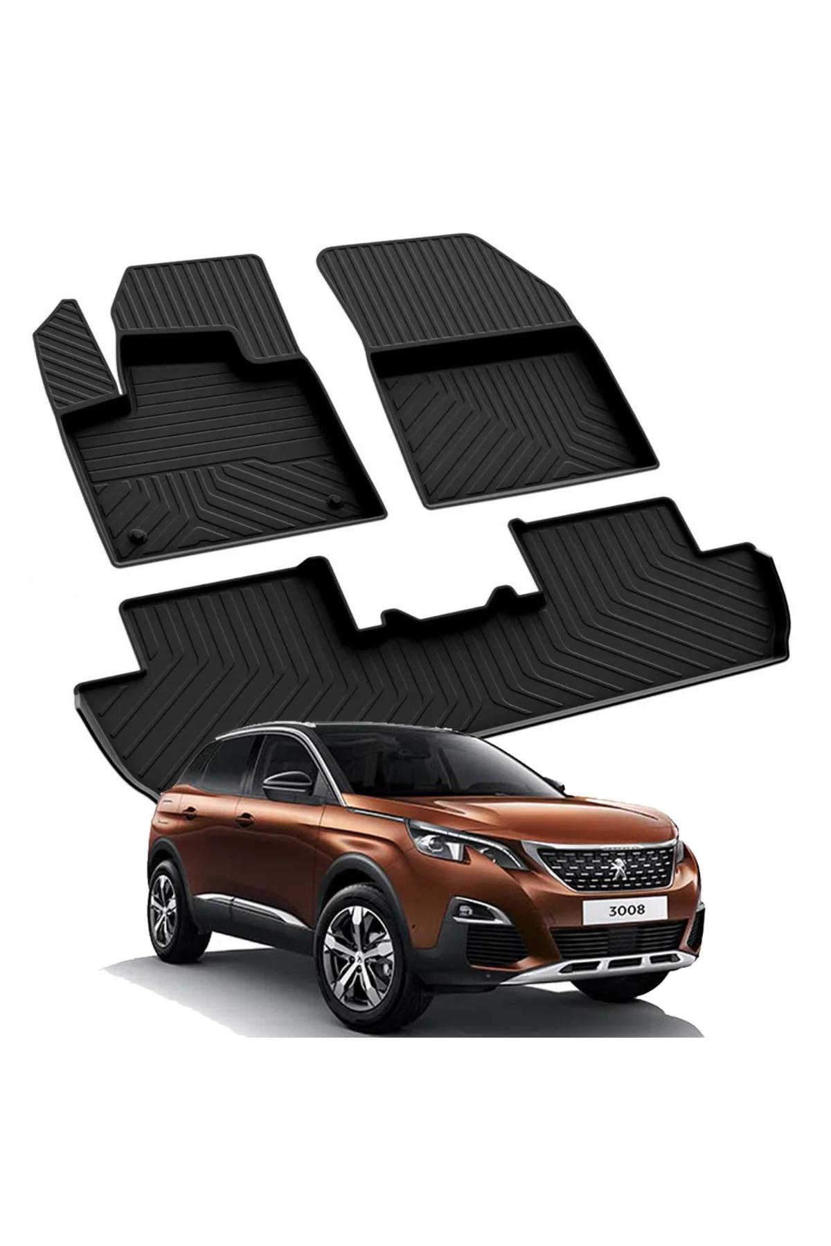 PEUGEOT 3008 ALURE 2016-2024 Model Yılları İçin Uyumlu Yeo 4D Havuzlu Paspas Takımı Fiyatı, Yorumları ve Özellikleri