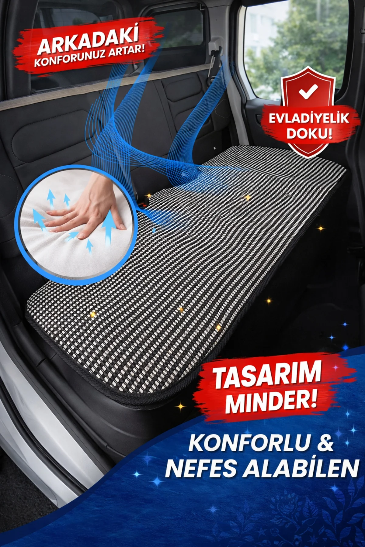 Peugeot 301 2012 ve Sonrası Uyumlu Örme Ön 2 Parça Minder Gri