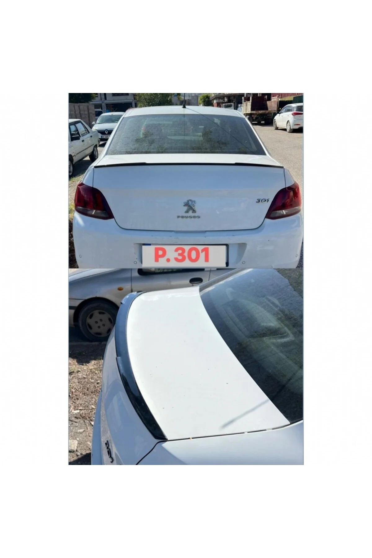 PEUGEOT 301 MODEL ASTARLI PLASTİK SPOİLER