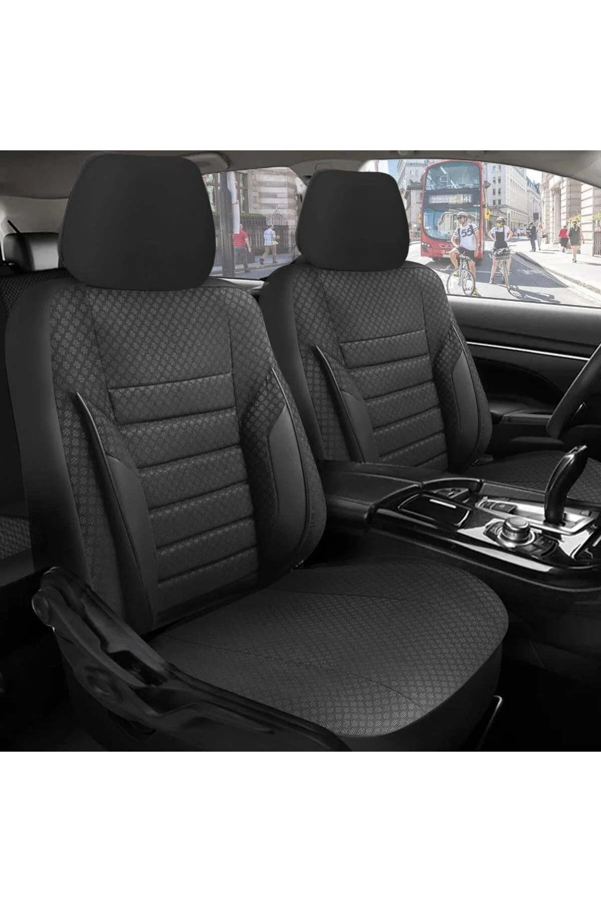 PEUGEOT 306 1999-2001Uyumlu Oto Koltuk Kılıfı Eco Serisi - Siyah