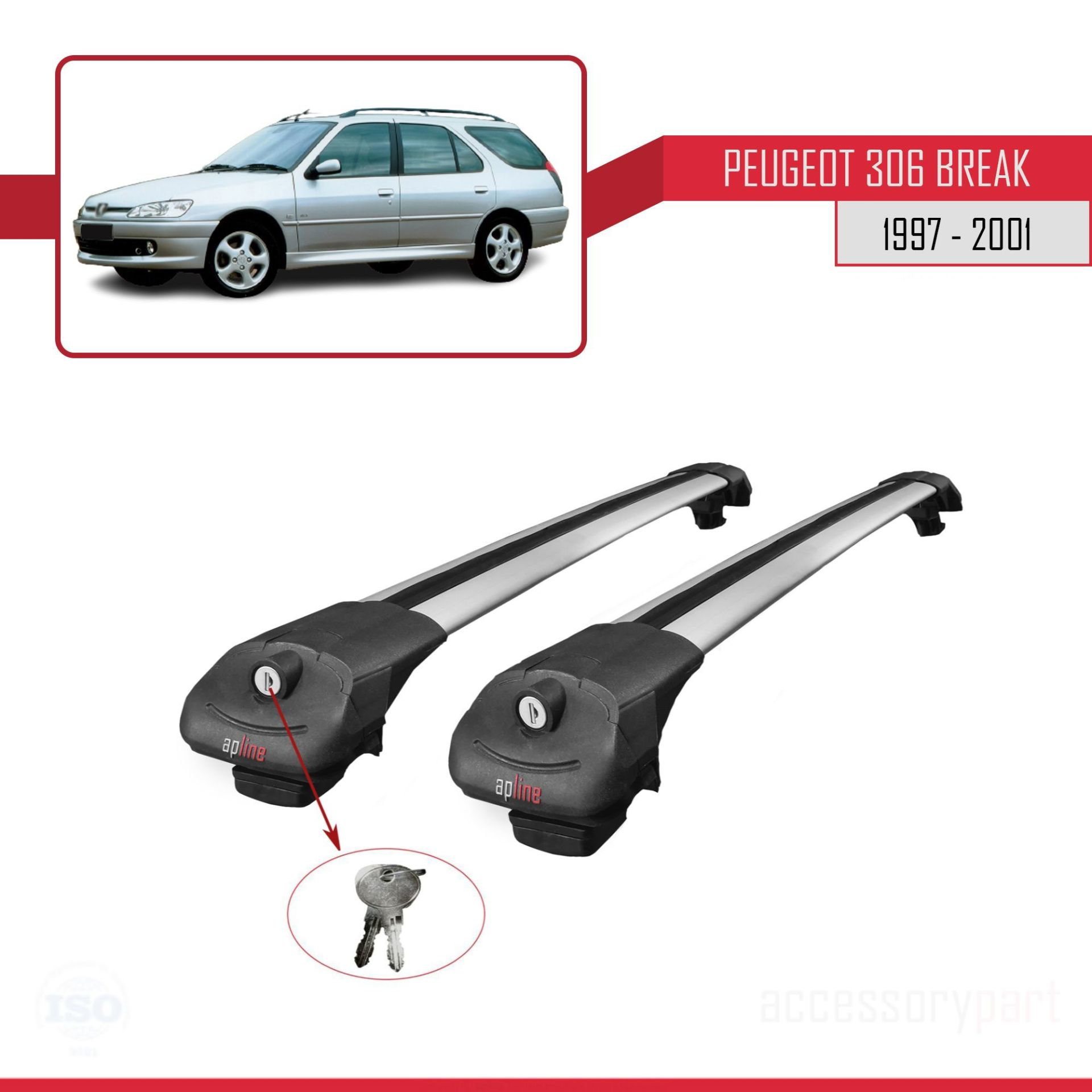 Peugeot 306 Estate 1997-2001 Arası ile uyumlu ACE-1 Ara Atkı Tava