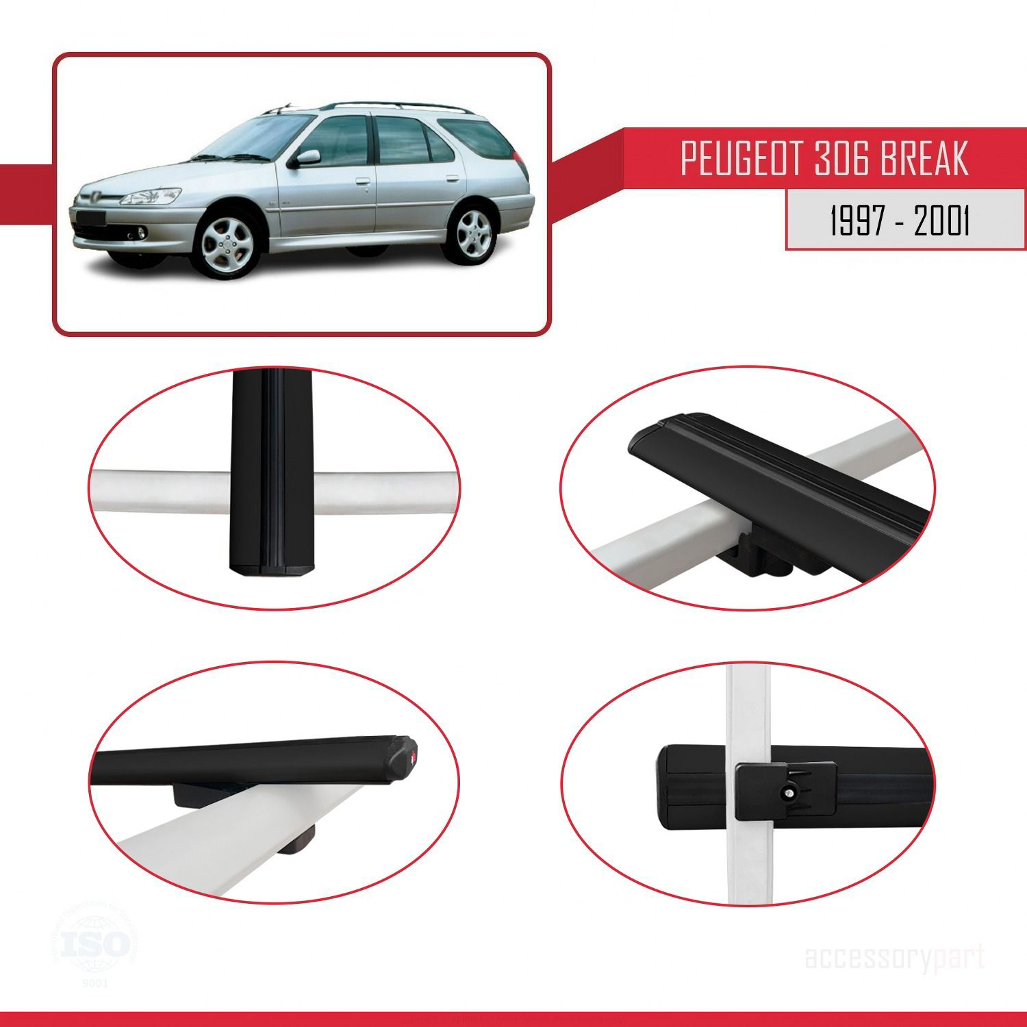 Peugeot 306 Estate 1997-2001 Arası ile uyumlu Basic Model Ara Atk