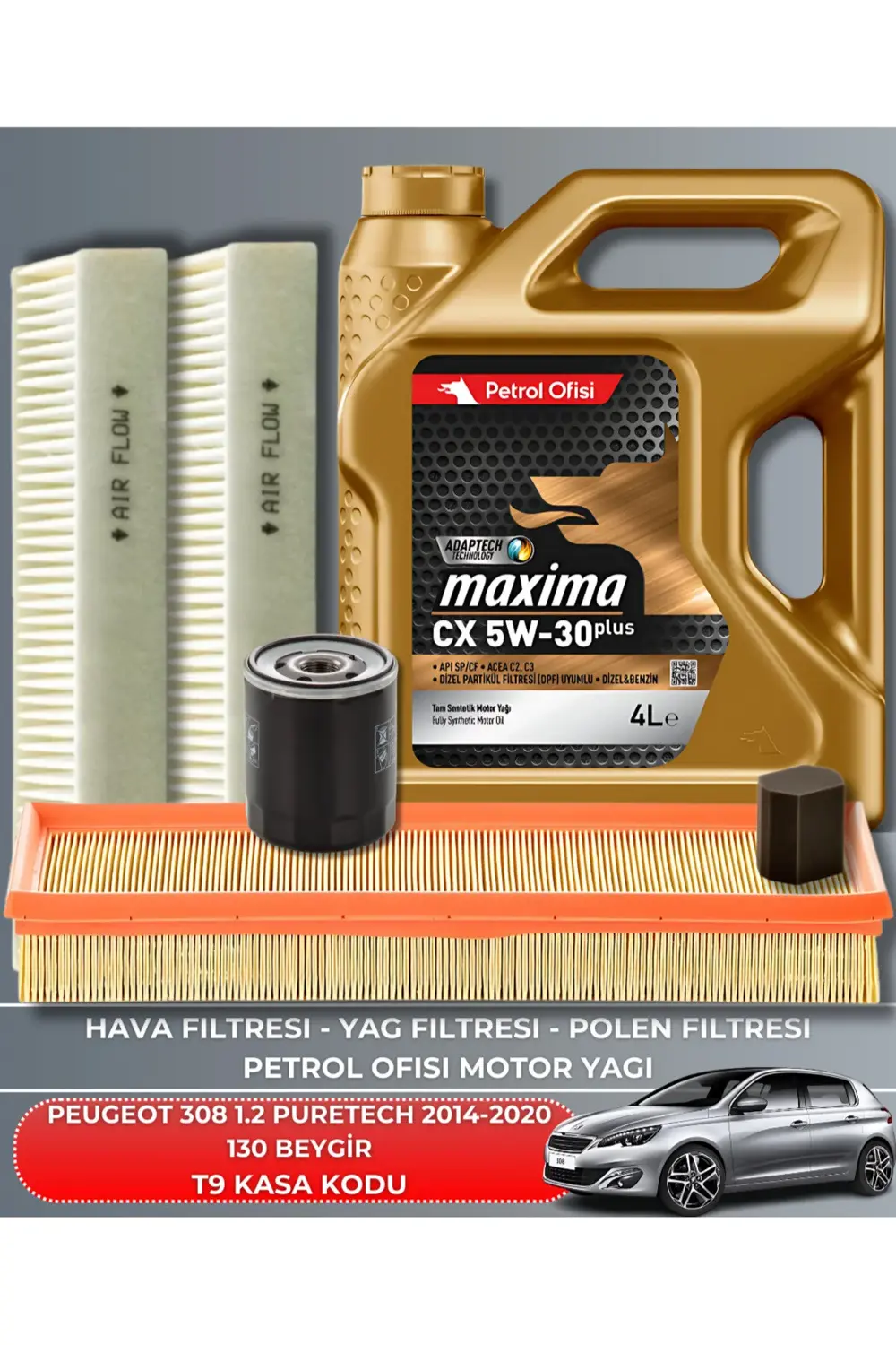 PEUGEOT 308 1.2 PURETECH 2014-2015-2016-2017-2018-2019-2020 130 B