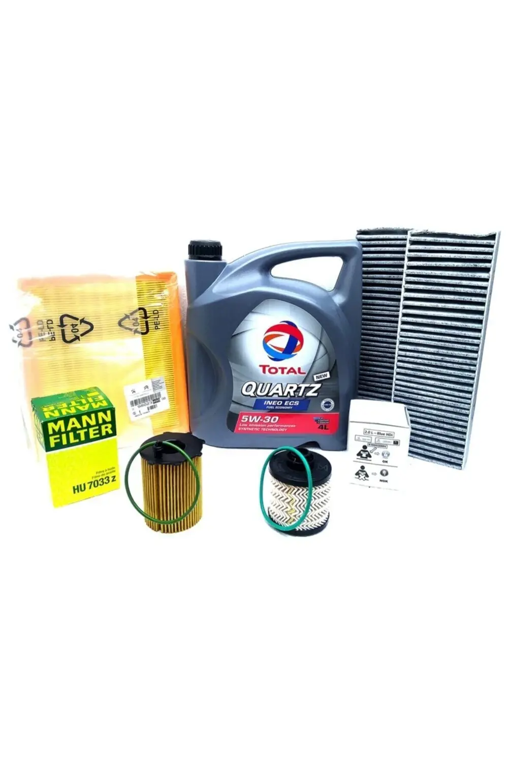 Peugeot 308 1.6 Uyumlu Blue Hdi Yağ Bakım Filtre Seti Euro 6 -MAZ