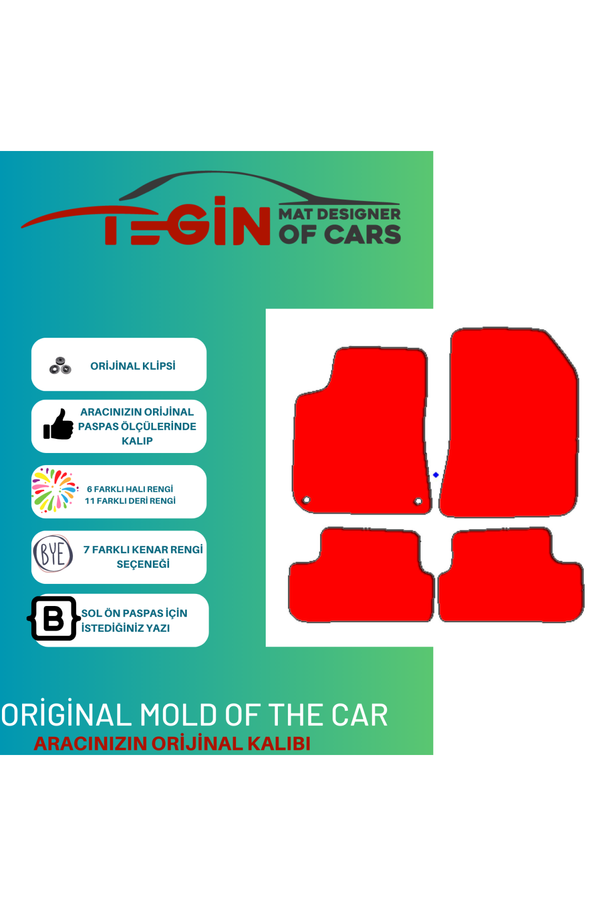 Peugeot 308 2014 Ve Sonrası Prime Siyah Kırmızı Deri Siyah Kenar 