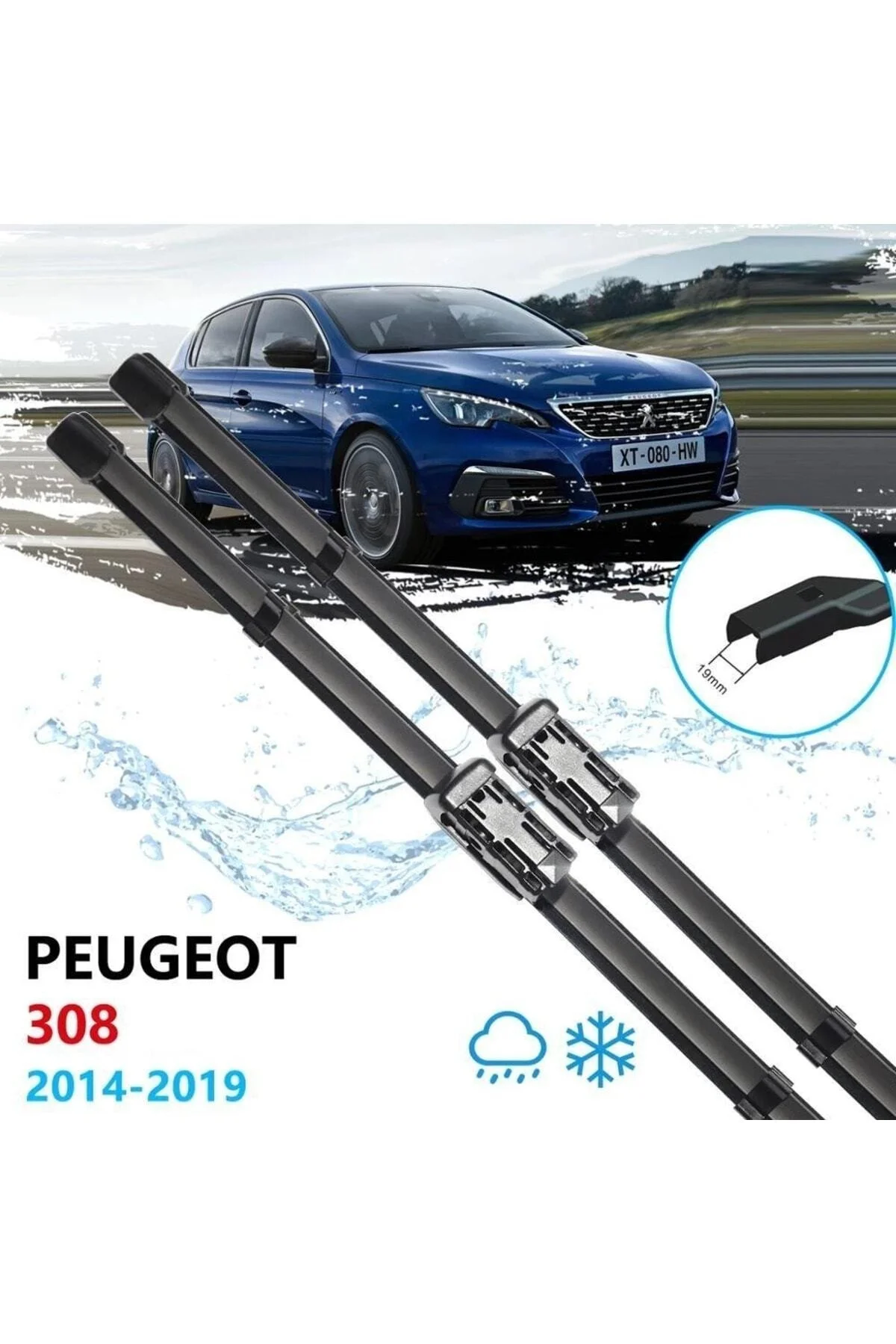 Peugeot 308 Ön Cam Muz Silecek Takımı 2014--2019
