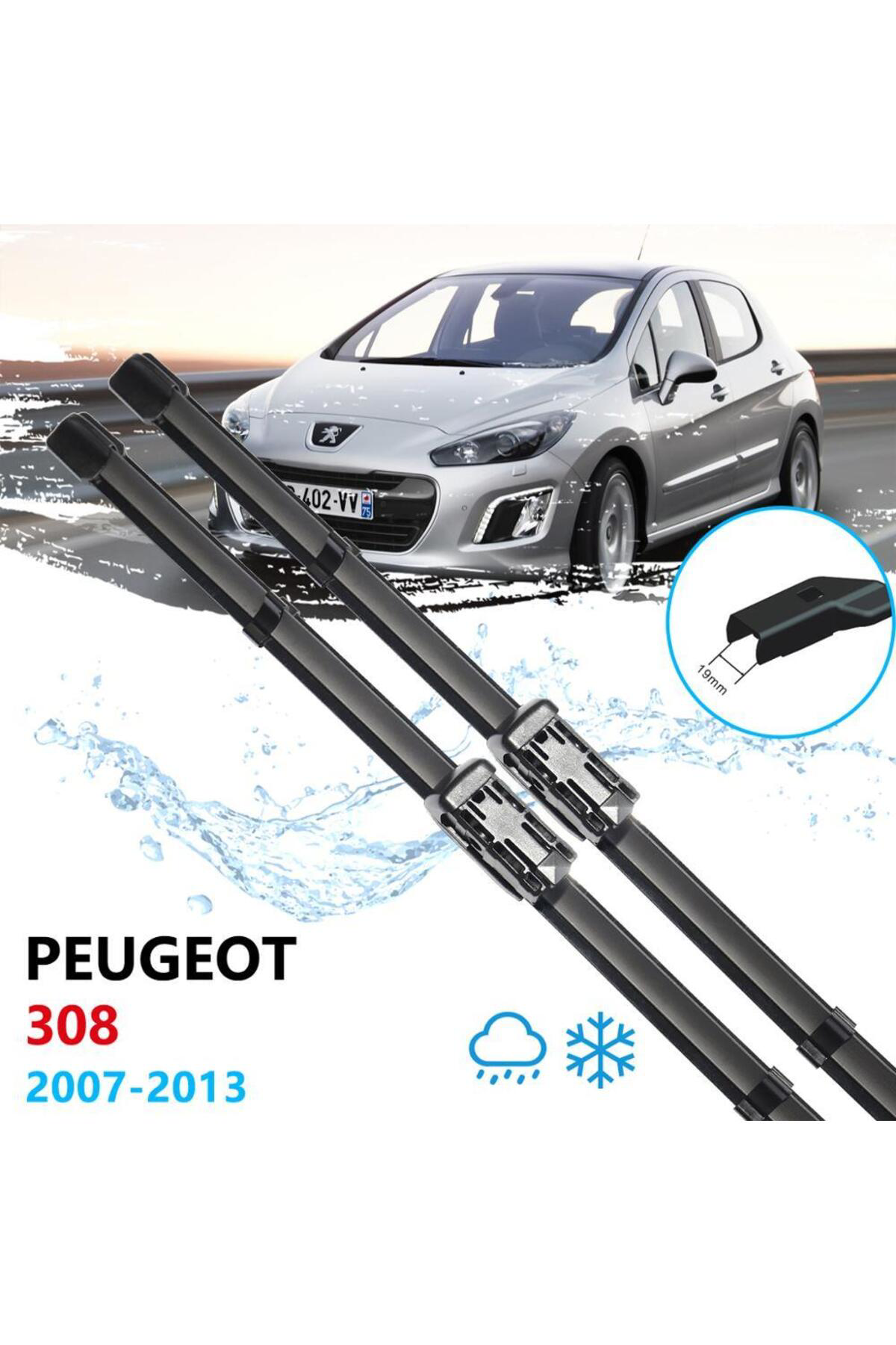 PEUGEOT 308 ÖN CAM MUZ SİLECEK TAKIMI 2007--2013