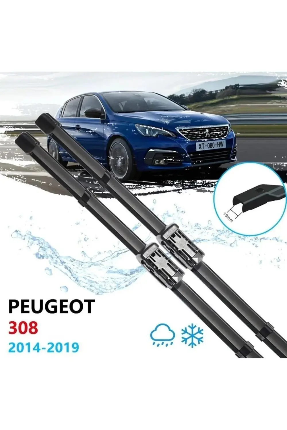 Peugeot 308 Ön Cam Muz Silecek Takımı 2014--2019