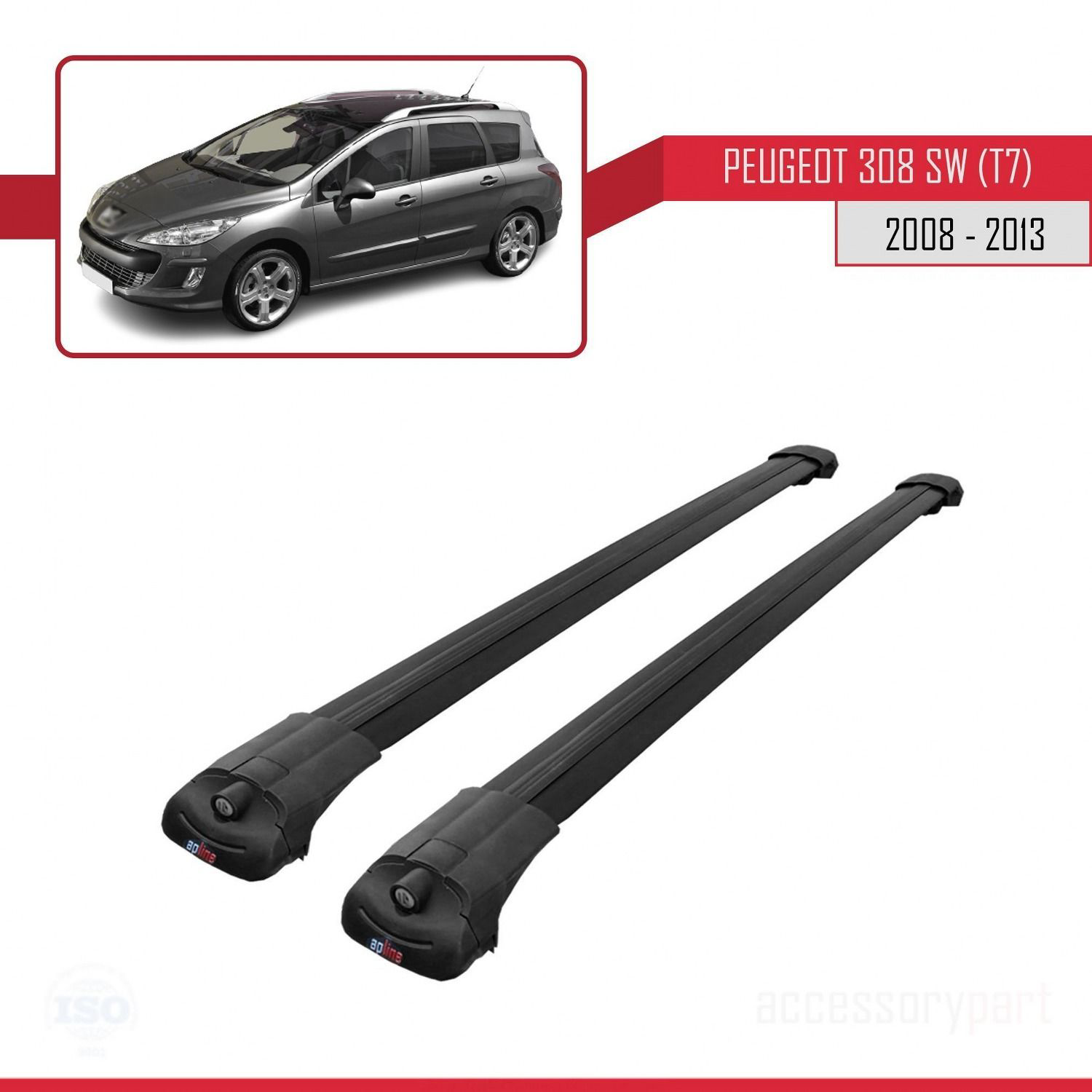 Peugeot 308 SW (T7) 2008-2013 Arası ile uyumlu ACE-1 Ara Atkı Tav