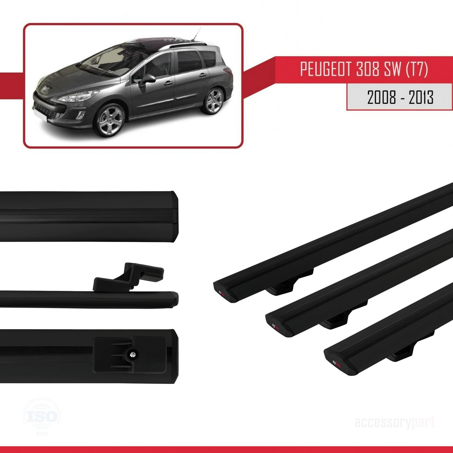 Peugeot 308 SW (T7) 2008-2013 Arası ile uyumlu Basic Model Ara At