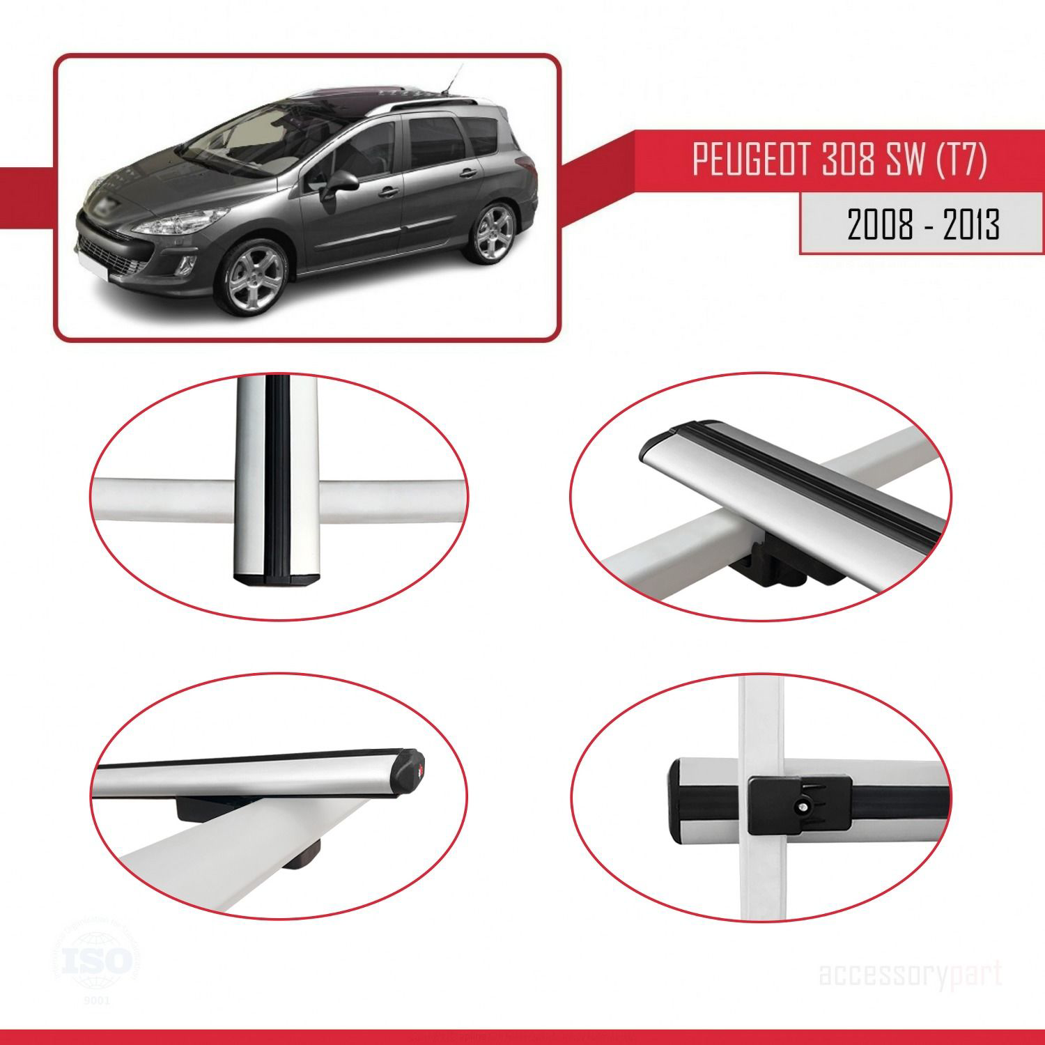Peugeot 308 SW (T7) 2008-2013 Arası ile uyumlu Basic Model Ara At