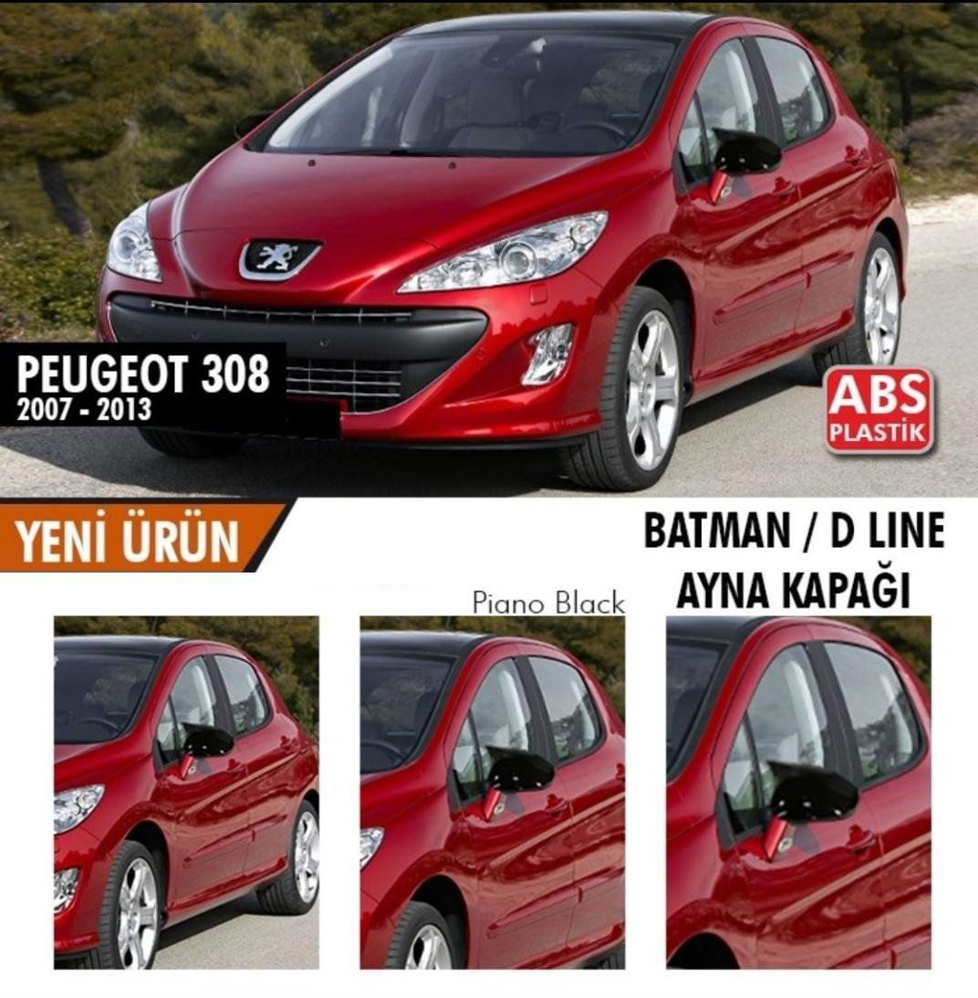 Peugeot 308 Uyumlu (2007-2013) Batman Yarasa Ayna Kapağı (Piano B