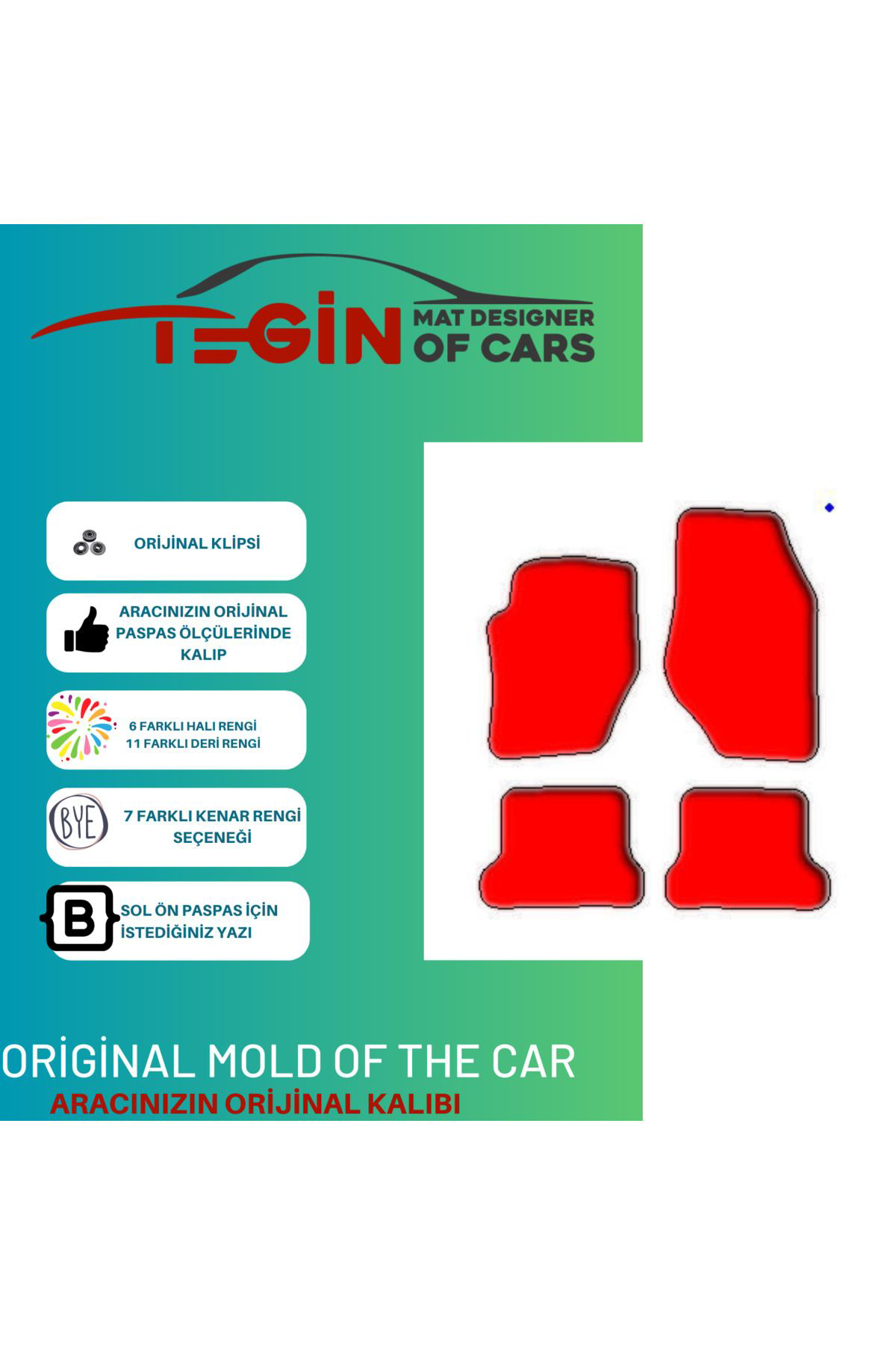 Peugeot 308cc Prime Gri Deri Gri Kenar Paspas Paspas