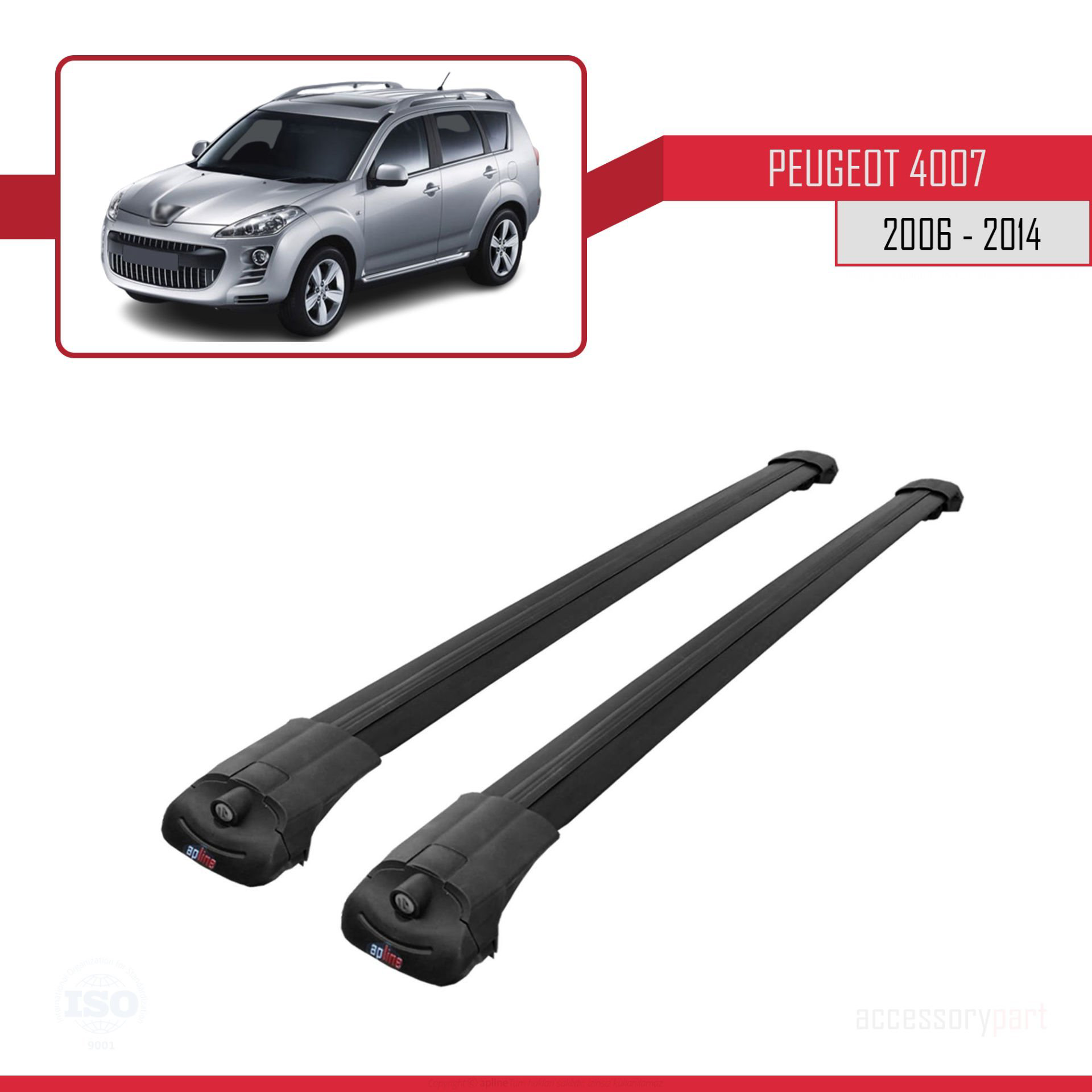 Peugeot 4007 2006-2014 Arası ile uyumlu ACE-1 Ara Atkı Tavan Barı