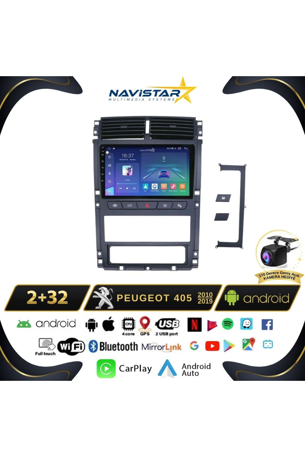 Peugeot 405 2010-2019 Model 2gb 64gb Android 13 Kablosuz Carplay Peugeot 405 2010-2019 Model 2gb 64gb Android 13 Kablosuz Carplay