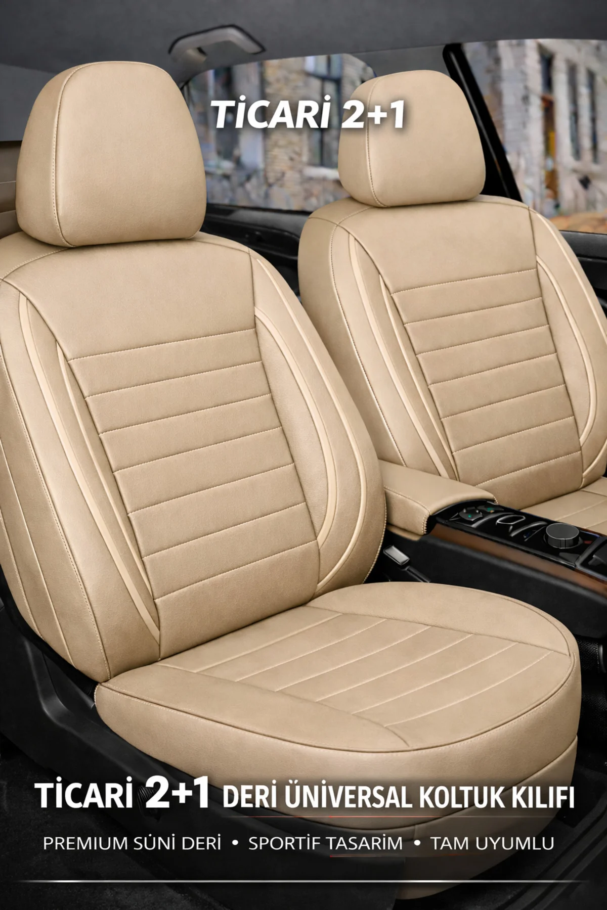 Peugeot 407 2004-2011 Uyumlu Jetdrive Serisi Bej Oto Koltuk Kılıfı Tam Set