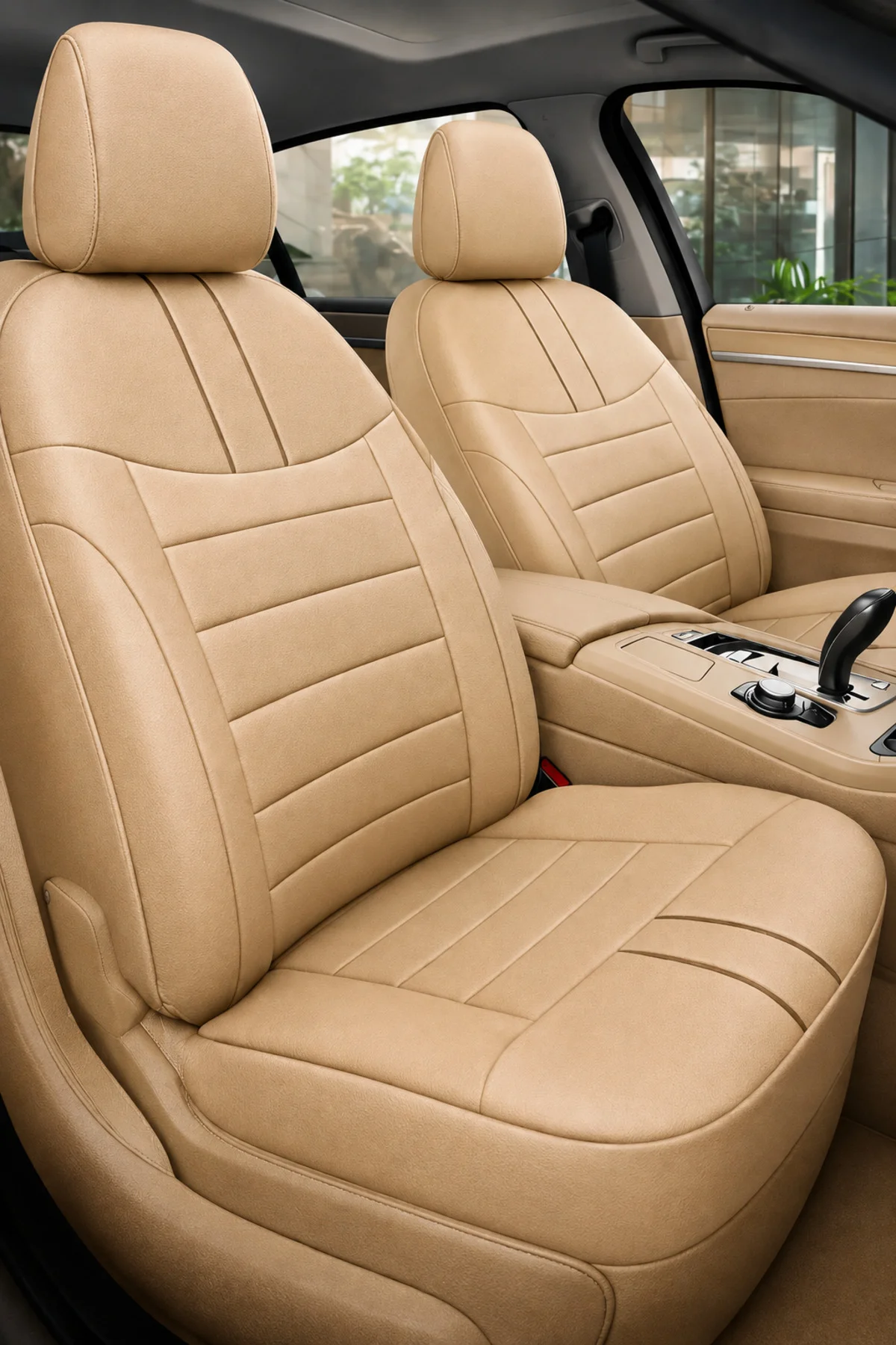 Peugeot 407 2004-2011 Uyumlu Colorline Elegance Deri Bej Koltuk Kılıfı