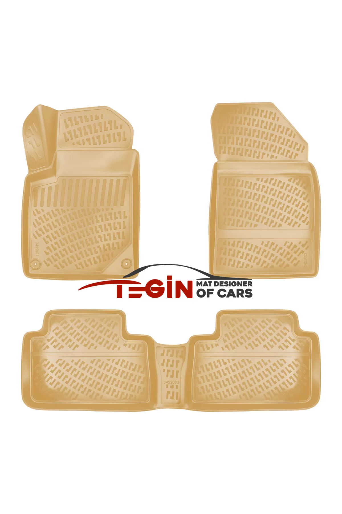 Peugeot 407 2010 3D Havuzlu Paspas Bej