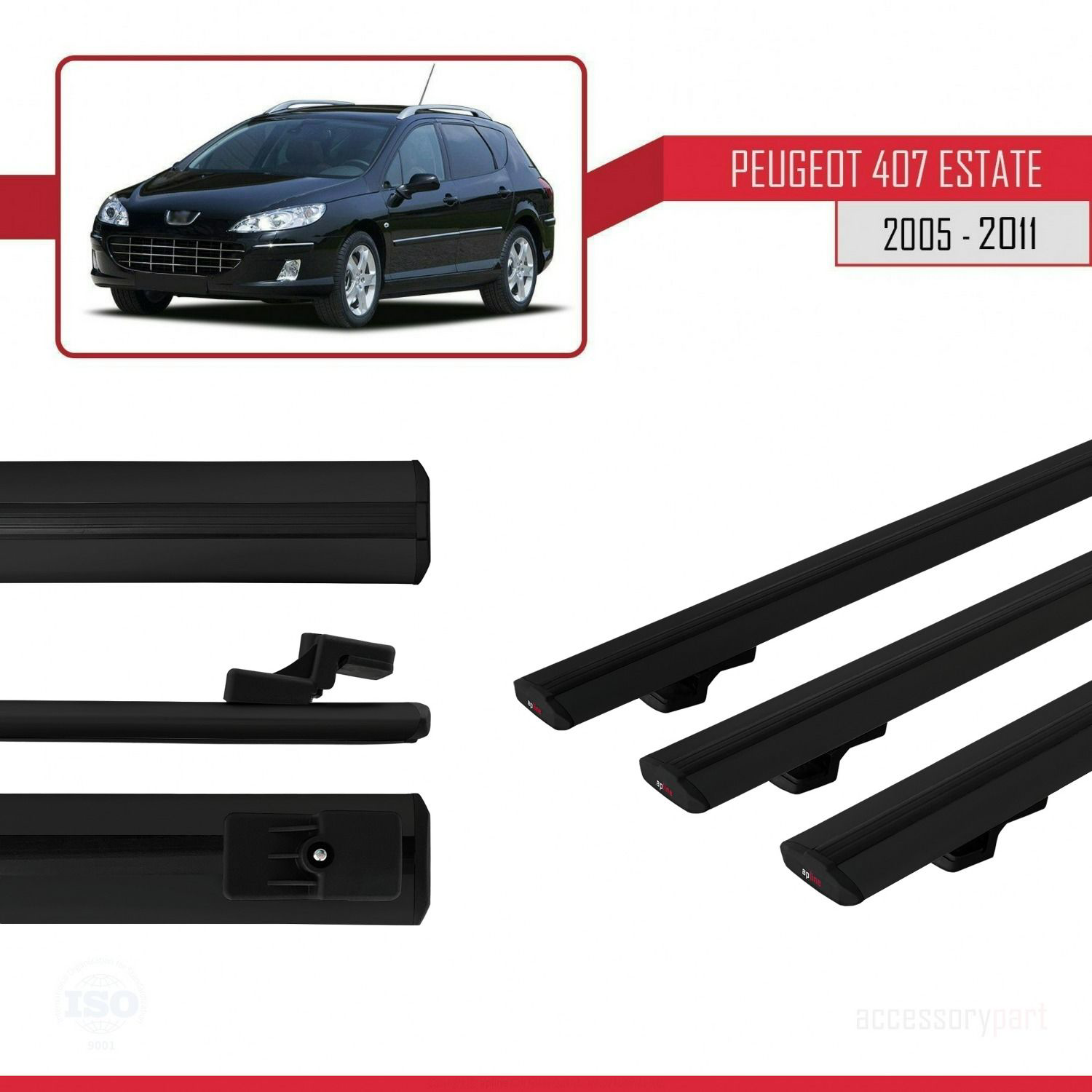 Peugeot 407 ESTATE 2005-2011 Arası ile uyumlu Basic Model Ara Atk