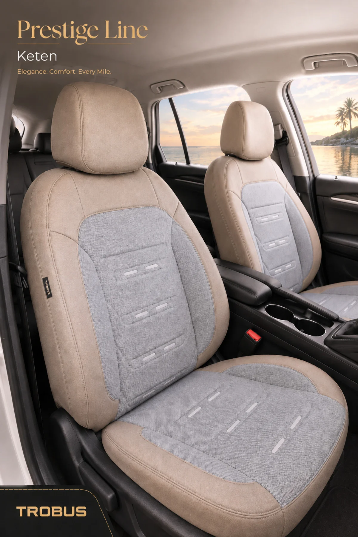 Peugeot 408 2022+ Uyumlu Prestige Line Keten Serisi Bej Koltuk Kılıfı Fiyatı, Yorumları ve Özellikleri