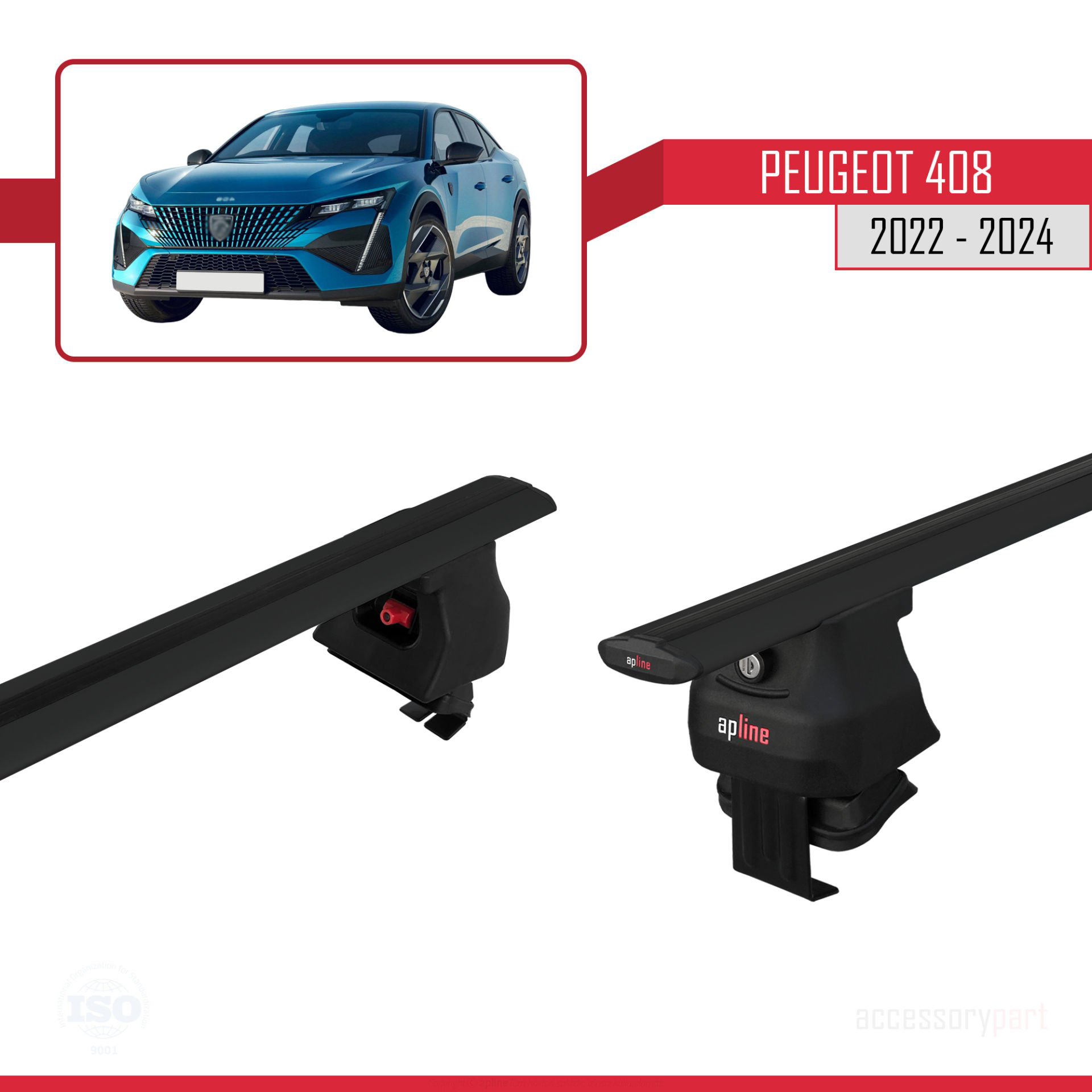 Peugeot 408 2022 ve Sonrası ile Uyumlu ACE-4 Ara Atkı Tavan Barı 