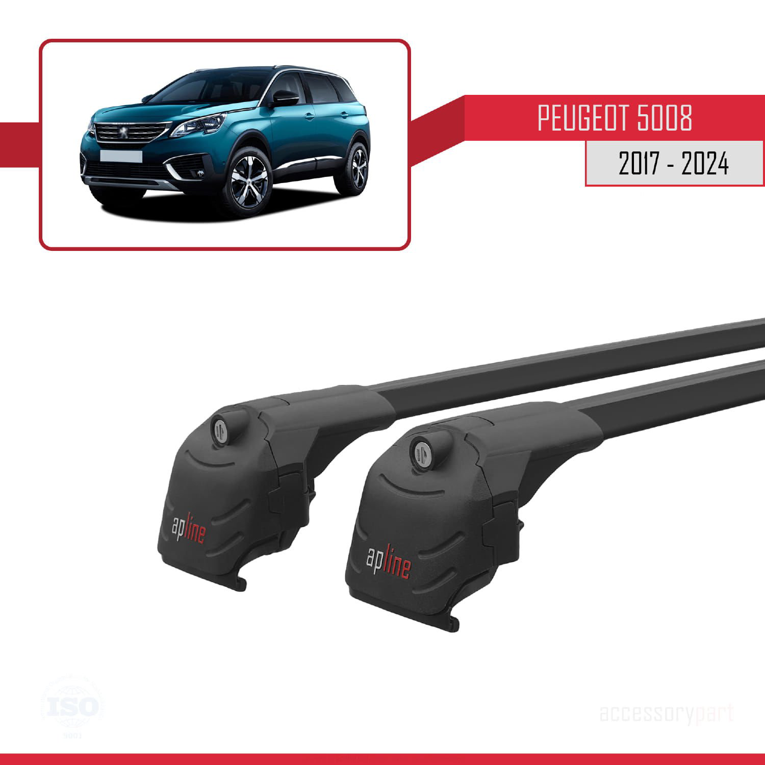 Peugeot 5008 2017 ve Sonrası ile uyumlu ACE-2 Ara Atkı Tavan Barı