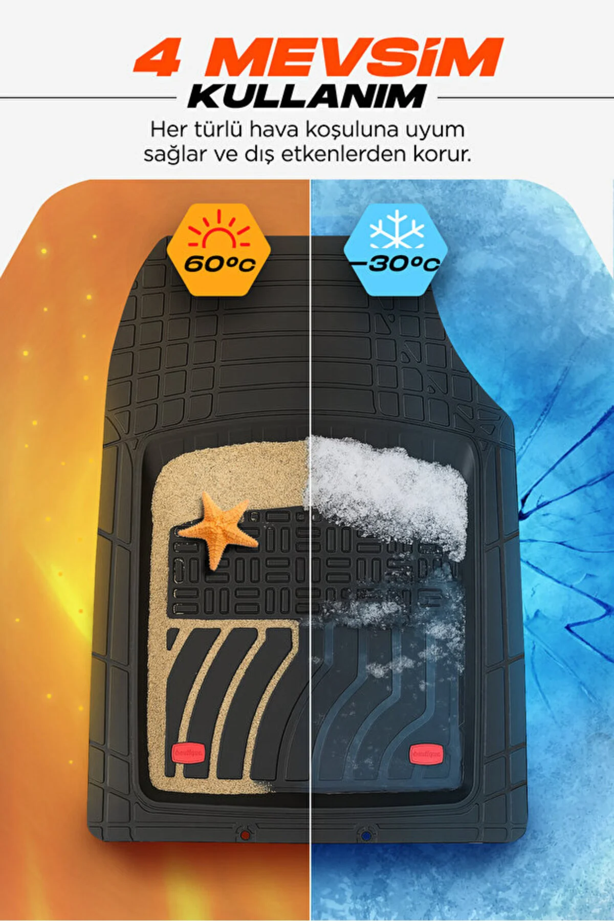 Peugeot 5008 Crossover 2022 3D 5 Parça 3,5 Cm Havuzlu Oto Paspas Siyah - Gümüş