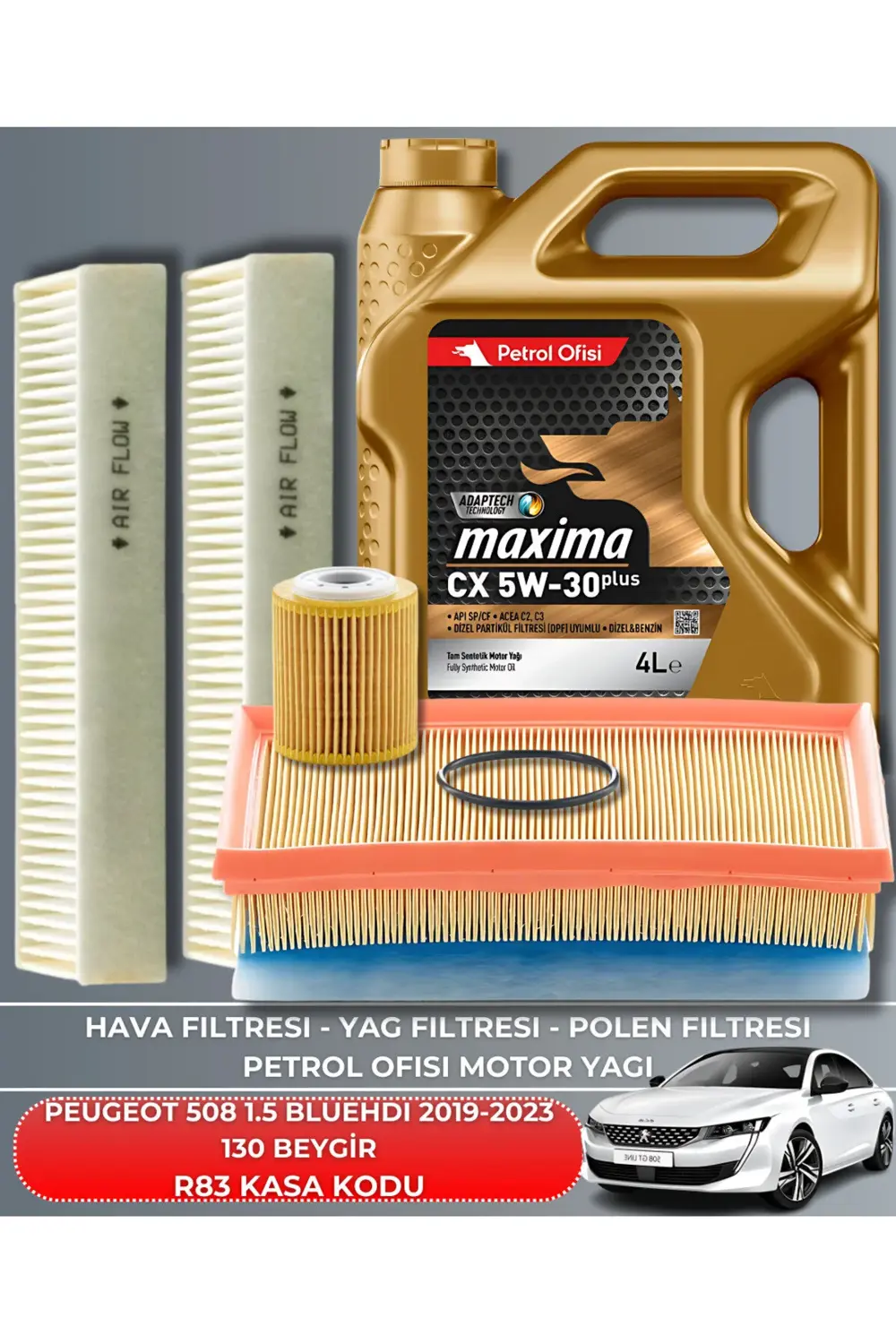 PEUGEOT 508 1.5 BLUEHDI 2019-2020-2021-2022-2023 130 BEYGİR FİLTR